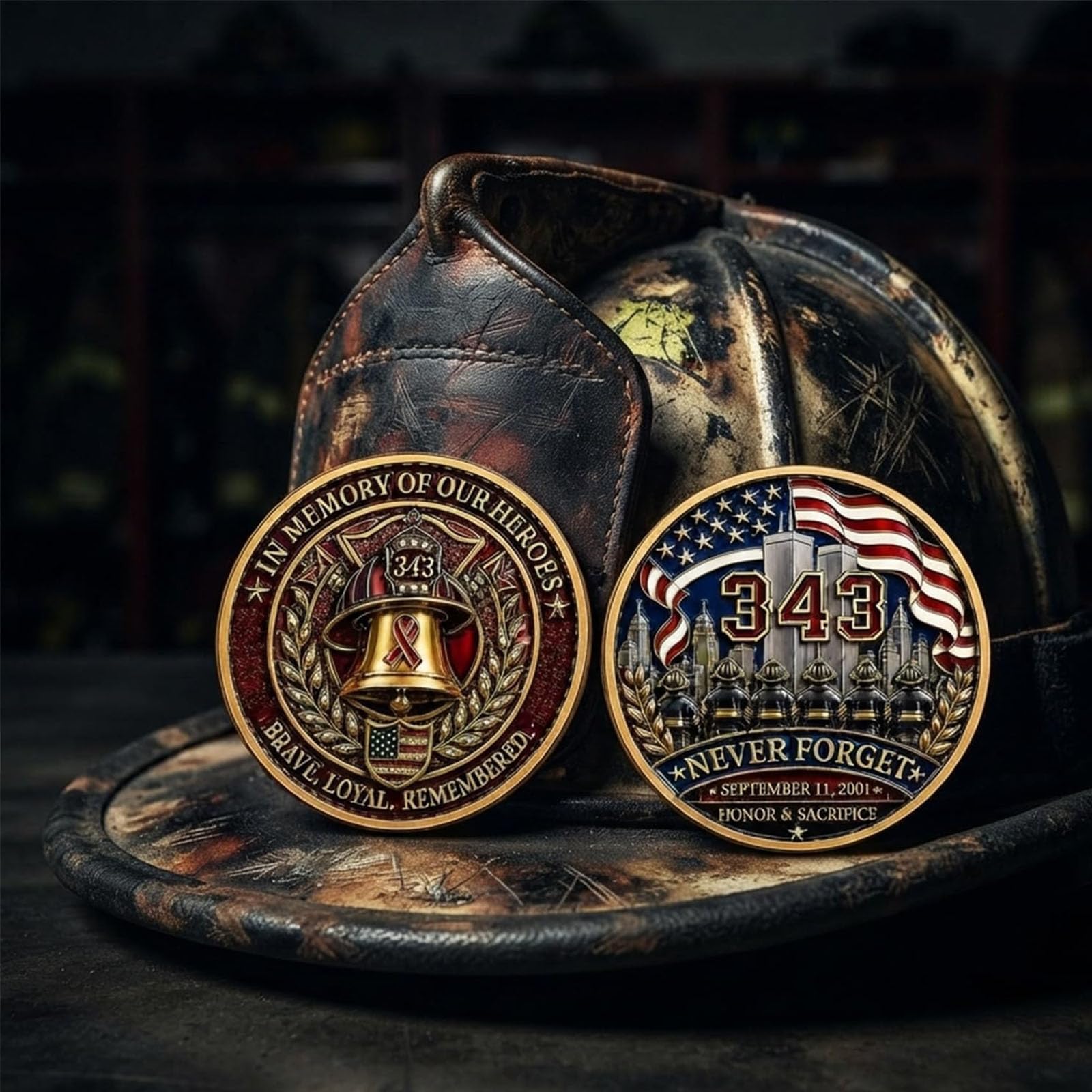 Moneda del 25.º aniversario de los bomberos (343) (10pcs)