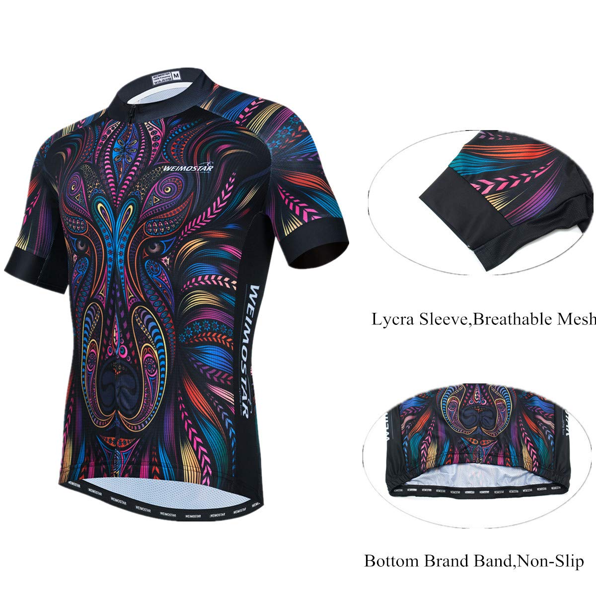 Ensemble de maillot de cyclisme à manches courtes pour hommes - Marin