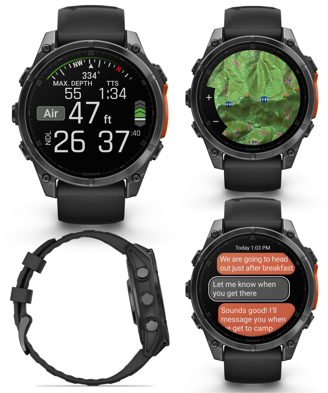 Amazon.com: Wearable4U Garmin Fenix 8 – 47 mm, AMOLED Multisport