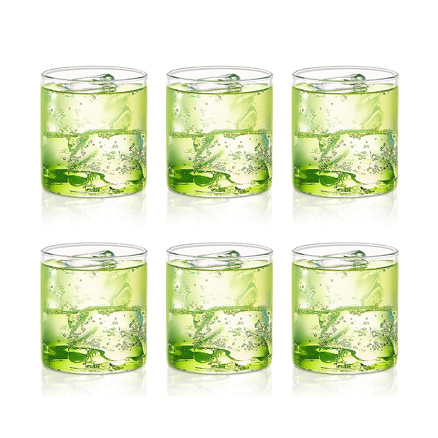 miRim Borosilicate Juice/Whiskey Slim and Light Weight Glass 150 ml - Transparent (Set of 6)