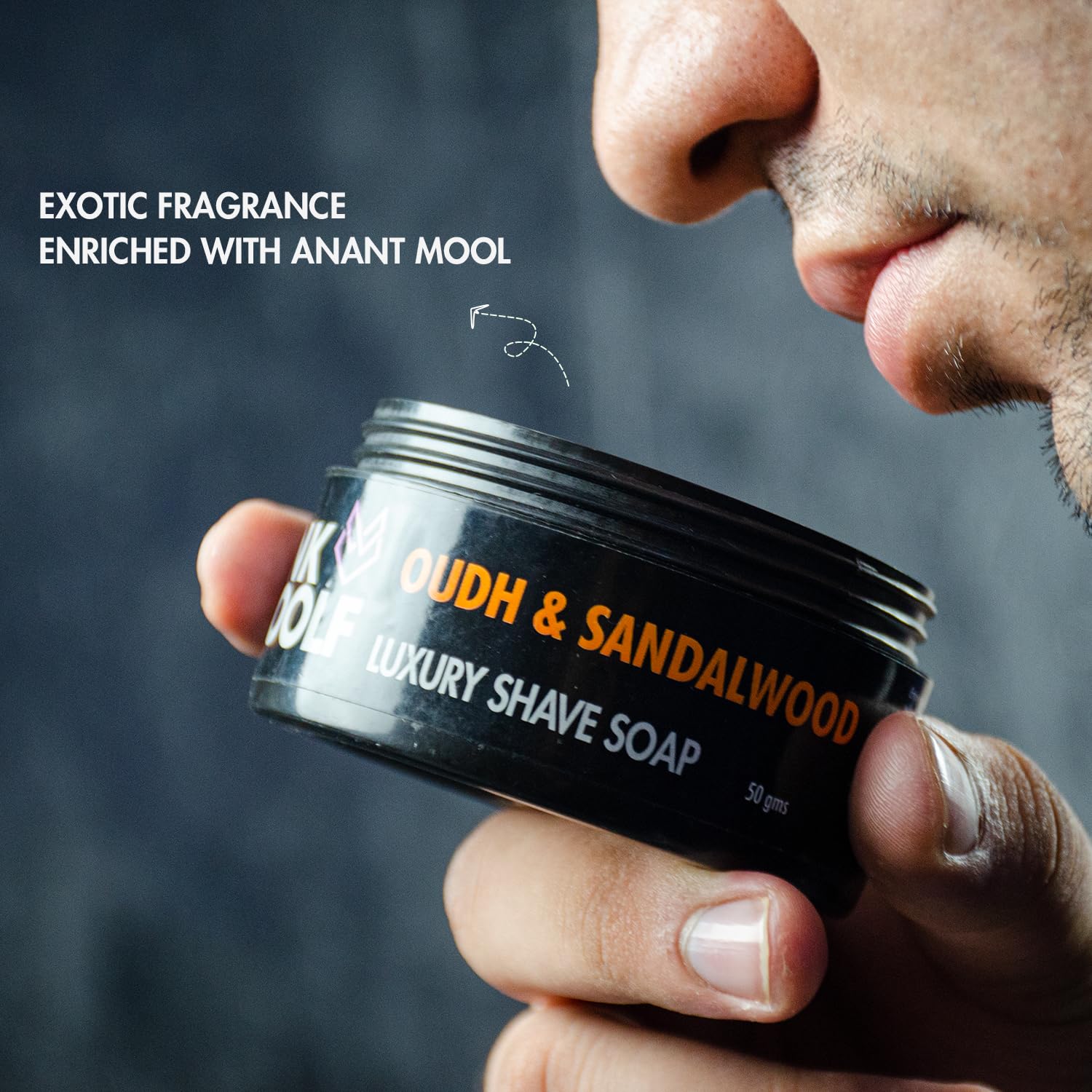 Pink Woolf Shaving Soap for Men | Oudh & Sandawood | Wet Shaving Soap with Rich Creamy Lather | Smooth Razor Glide for Safety Razor & Brush Shaving | 50g Jar 3
