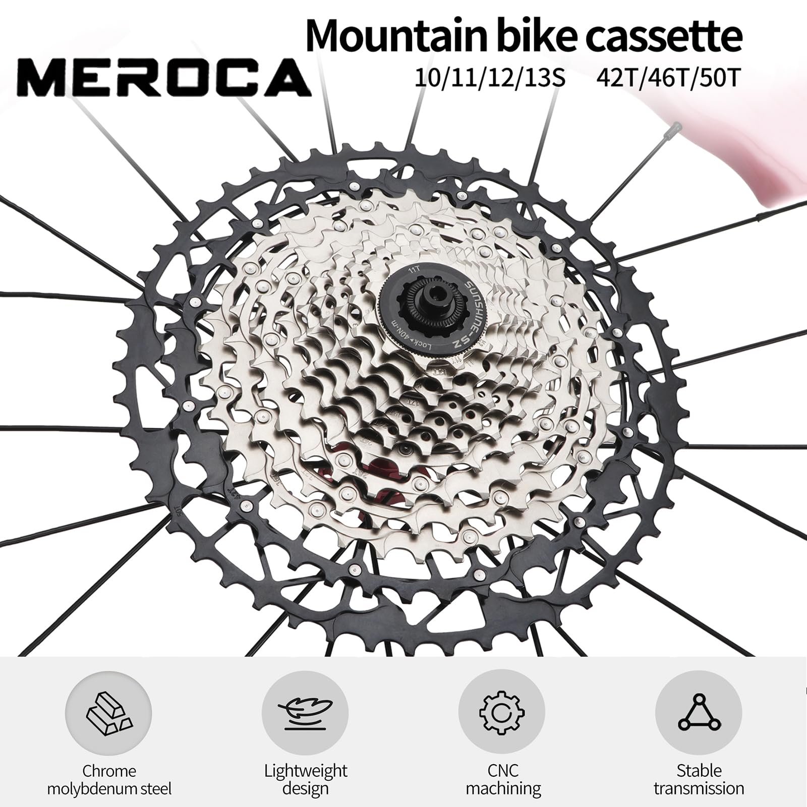 Amazon.com : MEROCA 10/11/12/13 Speed Cassette Ultra-Light 11-52T