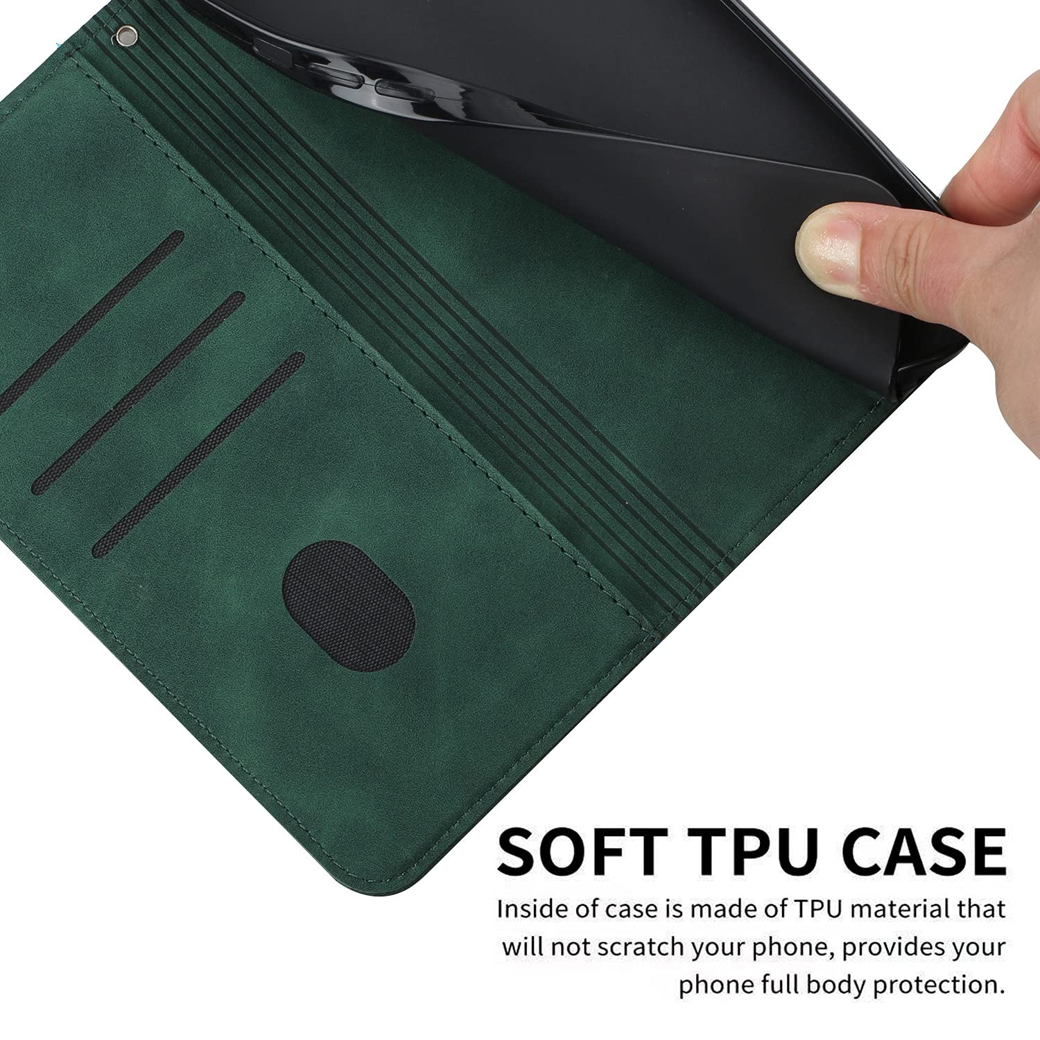 AKABEILA Leder Flip Case Für OnePlus Nord CE 2 5G – Mit Ständer, Kartenfach & Magnetverschluss