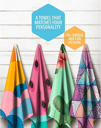 Vista 195 de VENTURE 4TH Toalla de playa de microfibra: secado rápido, compacta, sin arena, absorbente, a prueba de arena y ligera, perfecta para camping, playa