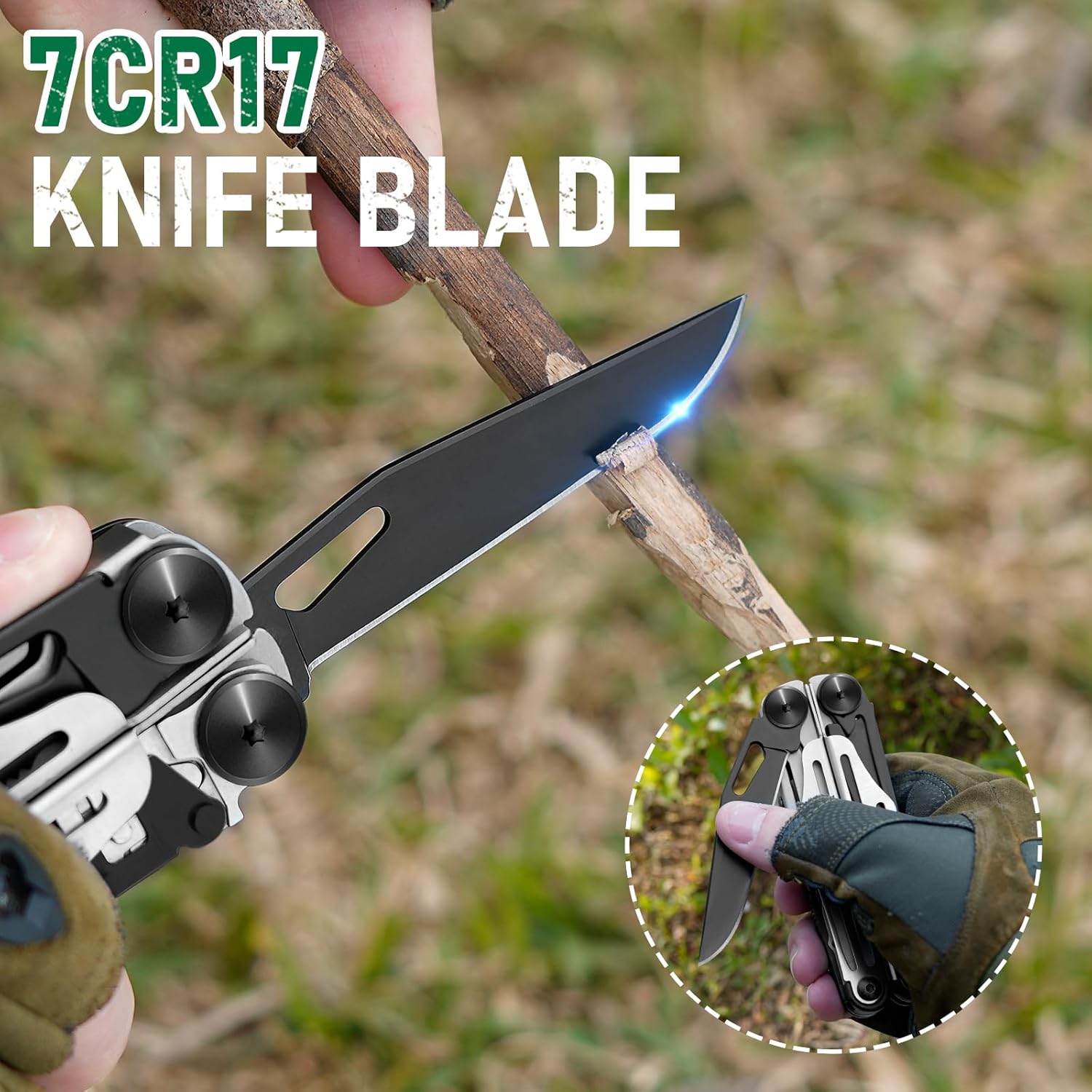 BIBURY Multitool Pliers Pro BI2045, Foldable Multitools with Replaceable Wire Cutters and Saw, Stainless Steel Multi Tool w/Upgraded Scissors and Screwdriver Set, Ideal for Camping, Hiking, Survival