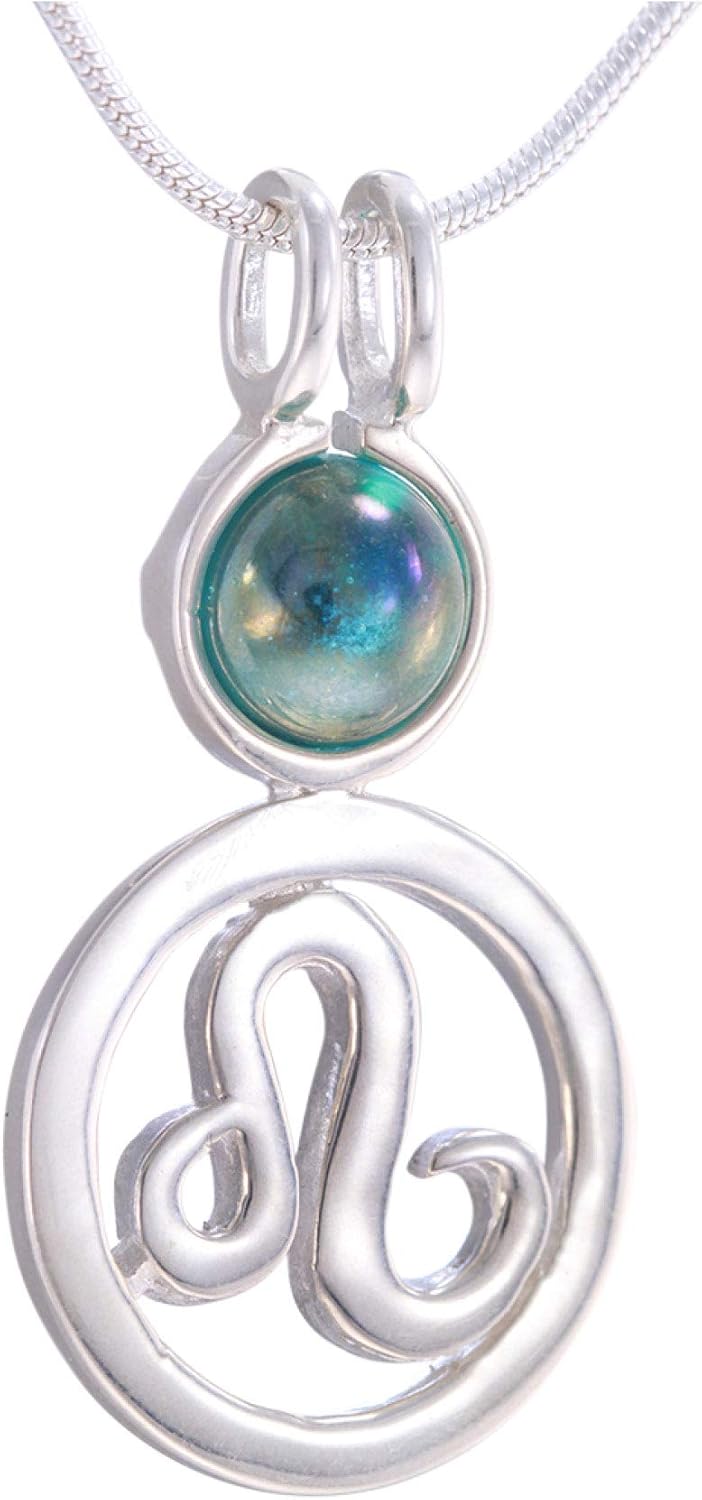 10mm Itty Bitty Zodiac Leo Interchangeable Sterling Silver Pendant (Pendant & Marble Set Only. Necklace Not Included)