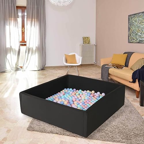 Miniatura 6 de Piscina de bolas de espuma para niños pequeños, piscina cuadrada de bolas blandas, regalo ideal para jugar juguete para niños piscinas para niños,