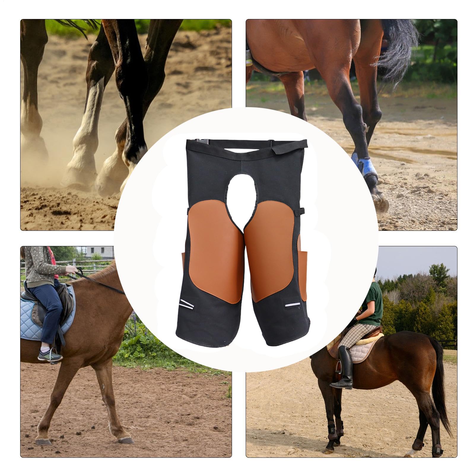 Grembiule Equestre Pantaloni Regolabili Heavy-Duty Con 2 Tasche Per | Grembiule In Pelle Da Maniscalco per Meccanico Macchinista Carpentiere Vigile del Fuoco Costruzioni Officina