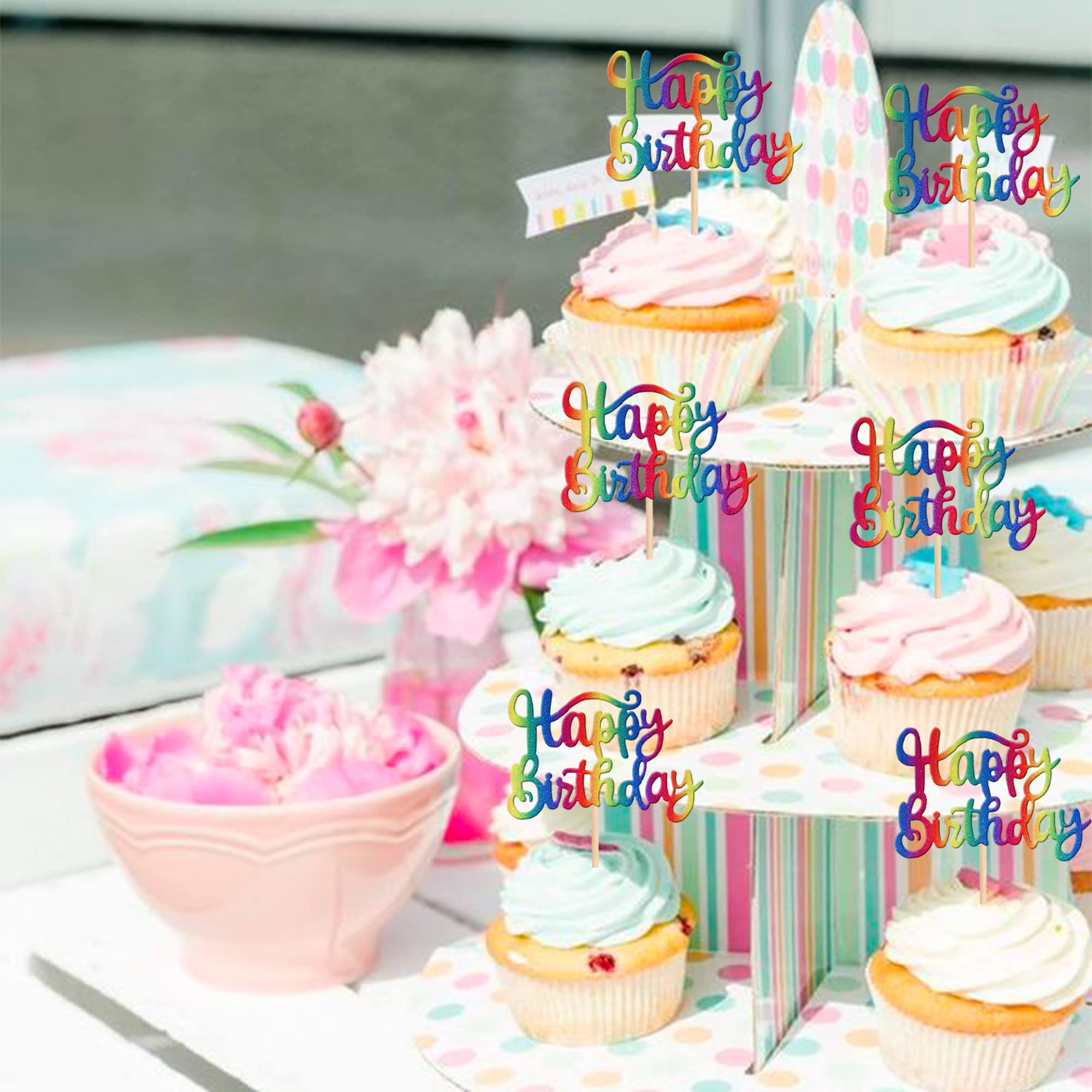 48 Topper Per Cupcake A Forma Di Note Musicali E Chitarra - Decorazioni Per Tema Musicale, Compleanno, Festa