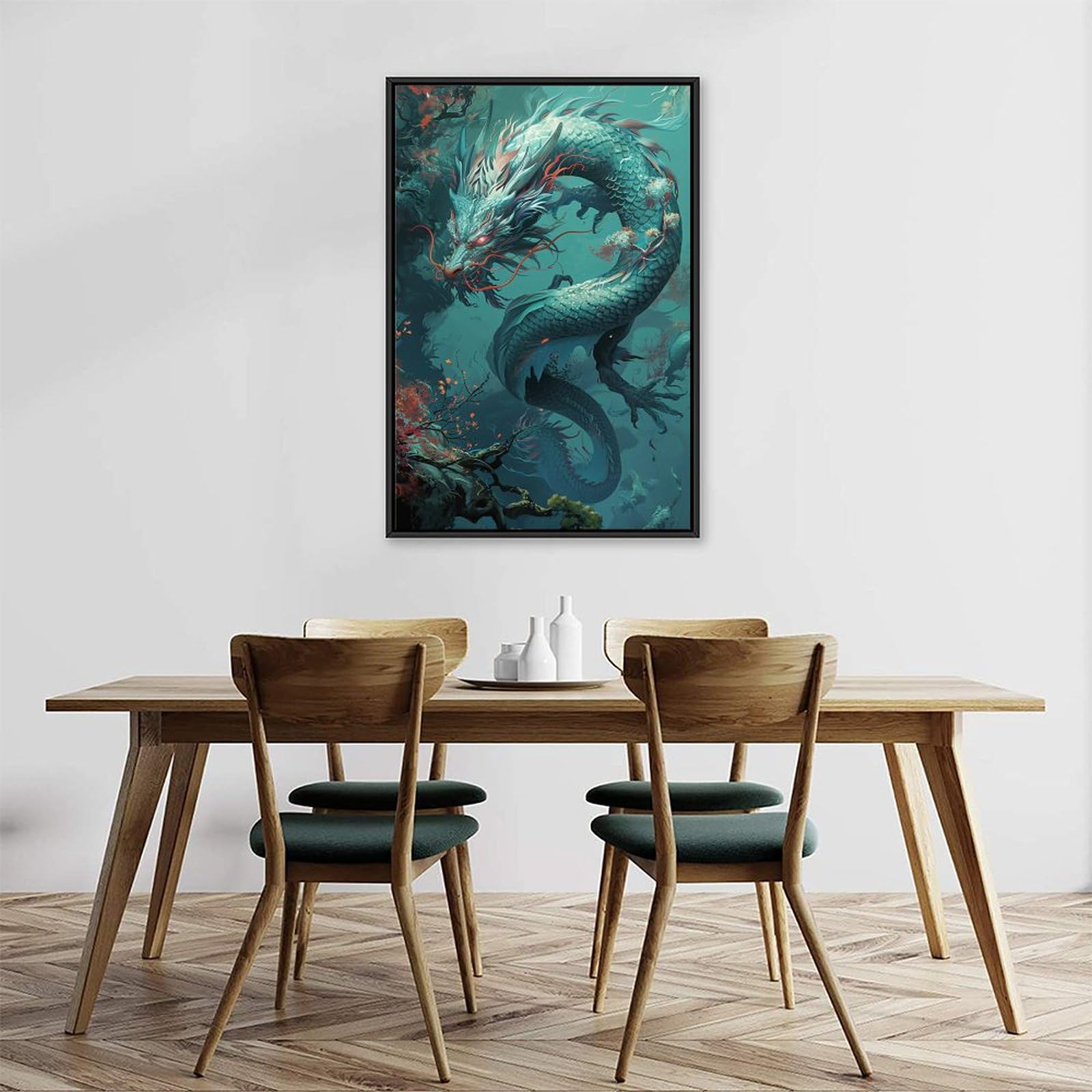 Amazon.co.jp: 絵画 凶暴なドラゴン アートパネル ポスター