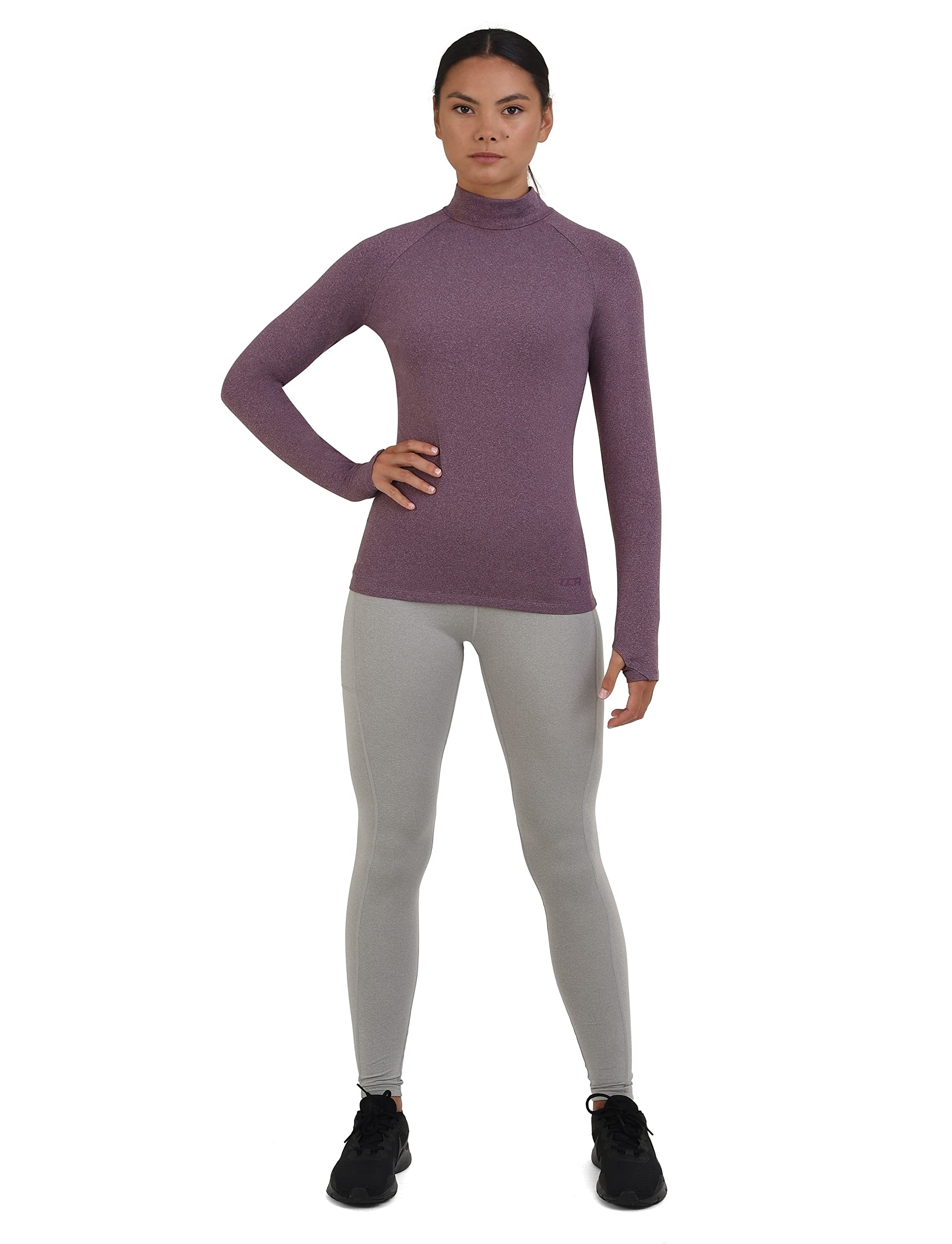 TCA Camiseta de Manga Larga de Entrenamiento SuperThermal para Mujer - Cuello Alto