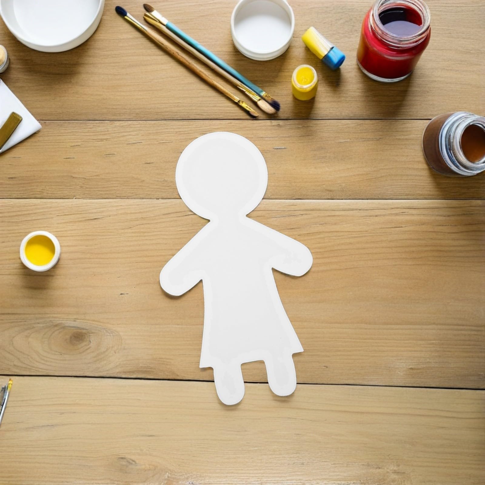 TIDTALEO Ritagli di Bambole di Carta Vuote per Bambini, Sagome di Persone in Cartone per Lavoretti Creativi, Materiale Artistico Educativo per Scuole e attività DIY, 40 Pezzi