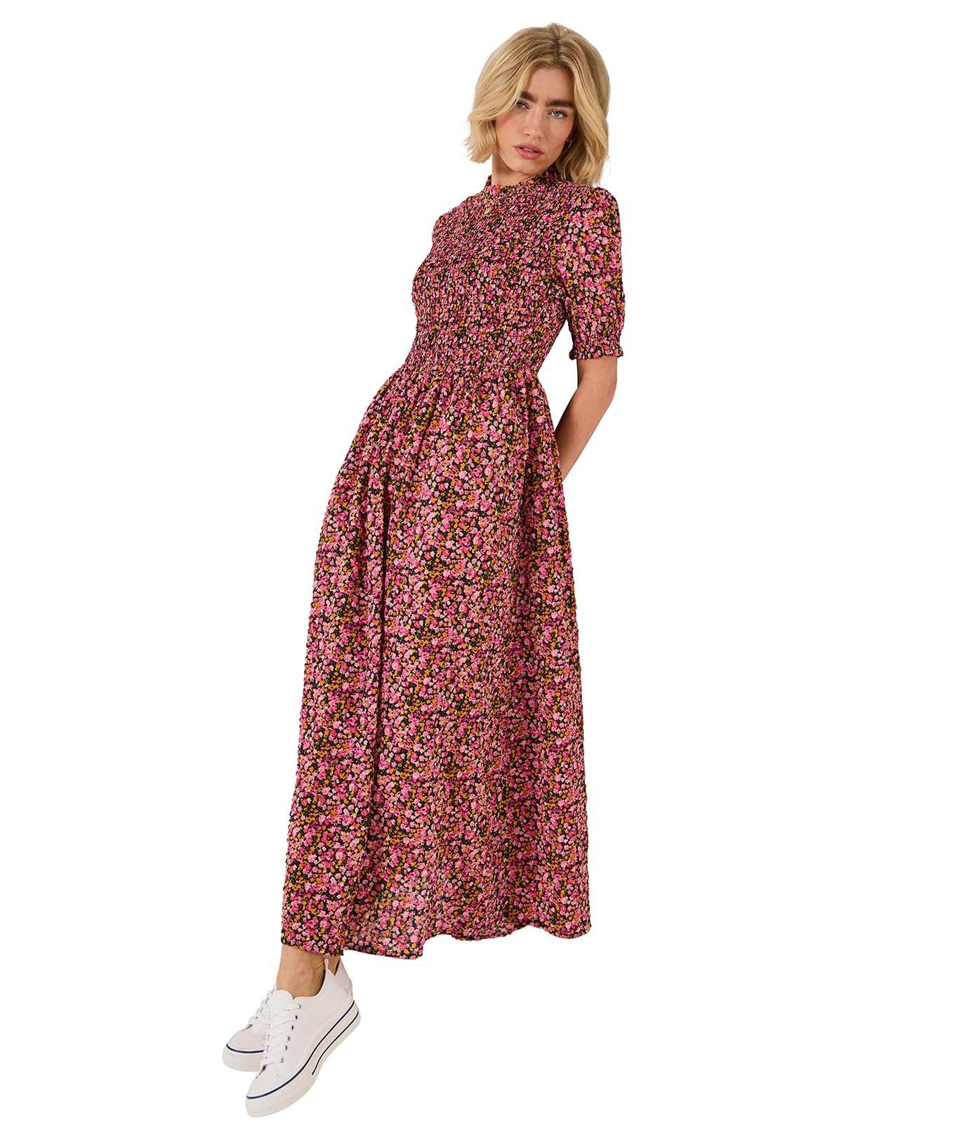 Joe Browns Women's Multi Jasmine Shirred Bodice Dress Size 12