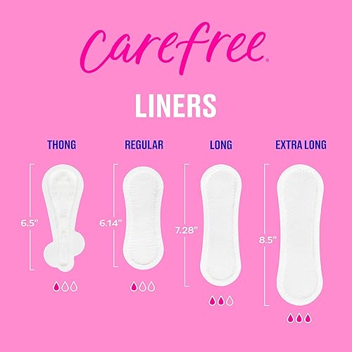 Miniatura 7 de Carefree pantiprotectores para mujer, largo, sin envoltorio, sin perfume, 92 unidades Pantiprotectores, Carefree protectores, protectores diarios