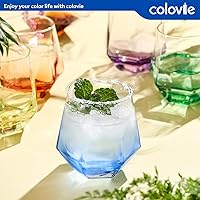 Vista 35 de ColoVie Martini Glasses set of 6,Champagne Flutes set of 6, Stemless, Colored