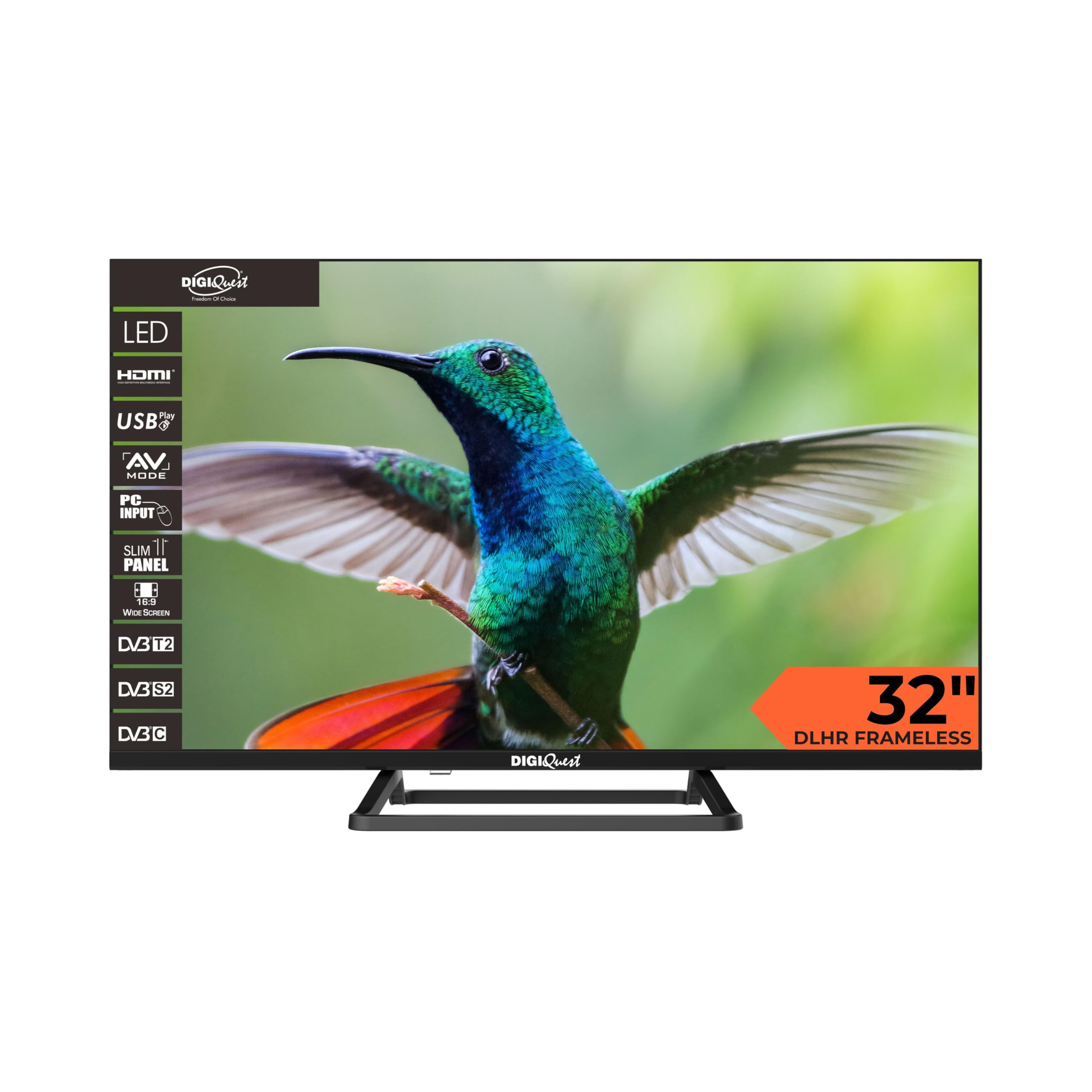schermo lcd frameless 32 pollici hd ready dolby digital plus