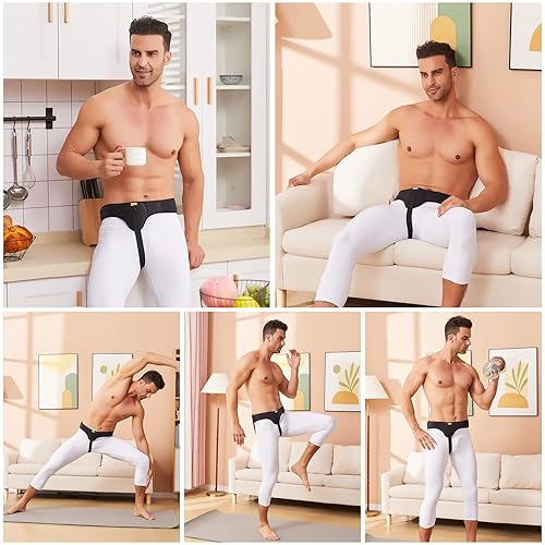 Miniatura 9 de TENB Cinturón de soporte de hernia inguinal para hombres, se adapta al lado izquierdo o derecho, poscirugía, para hombres y mujeres, armadura de