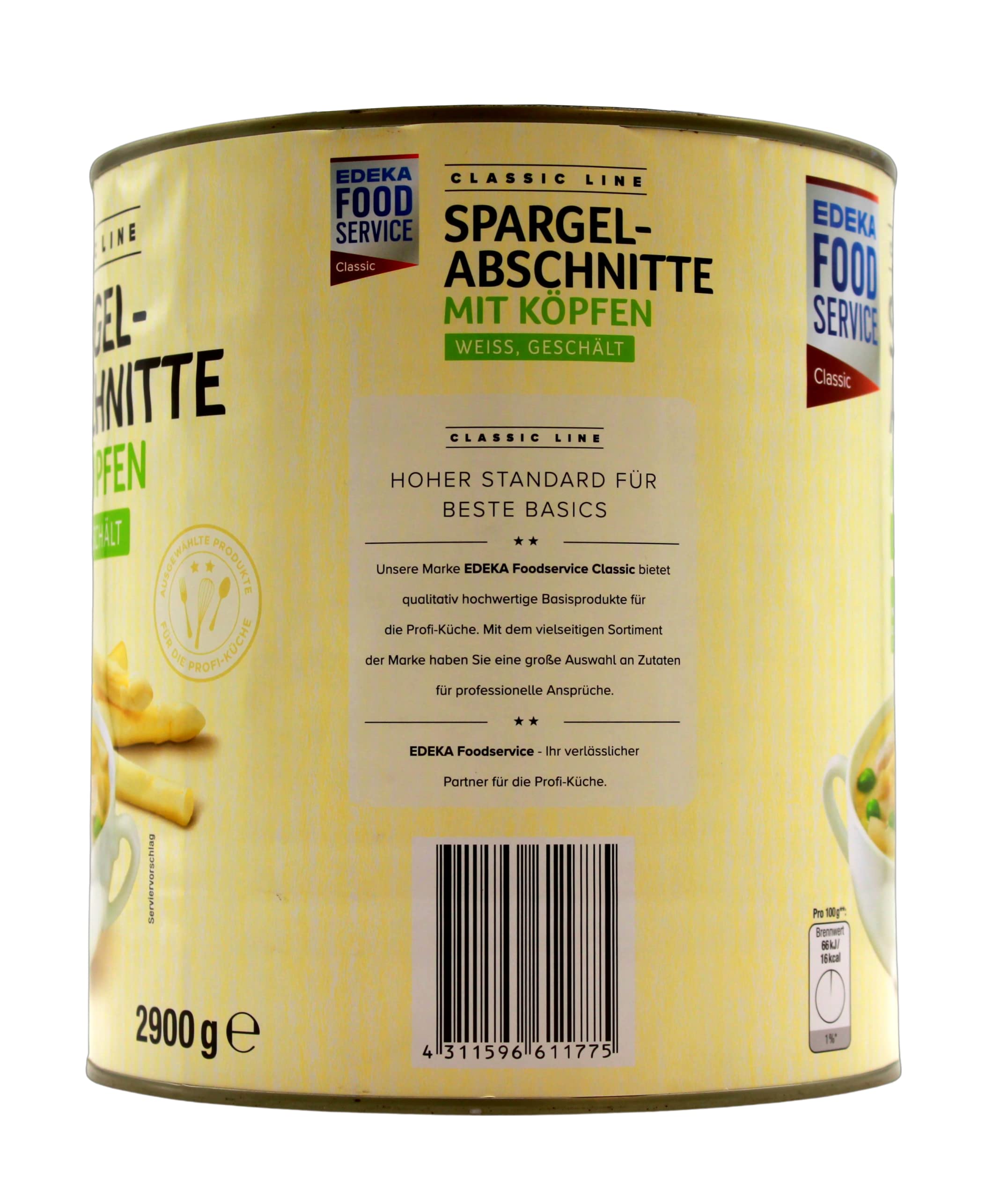 Spargelabschnitte mit Köpfen weiss und geschält, 3er Pack (3 x 1825g)