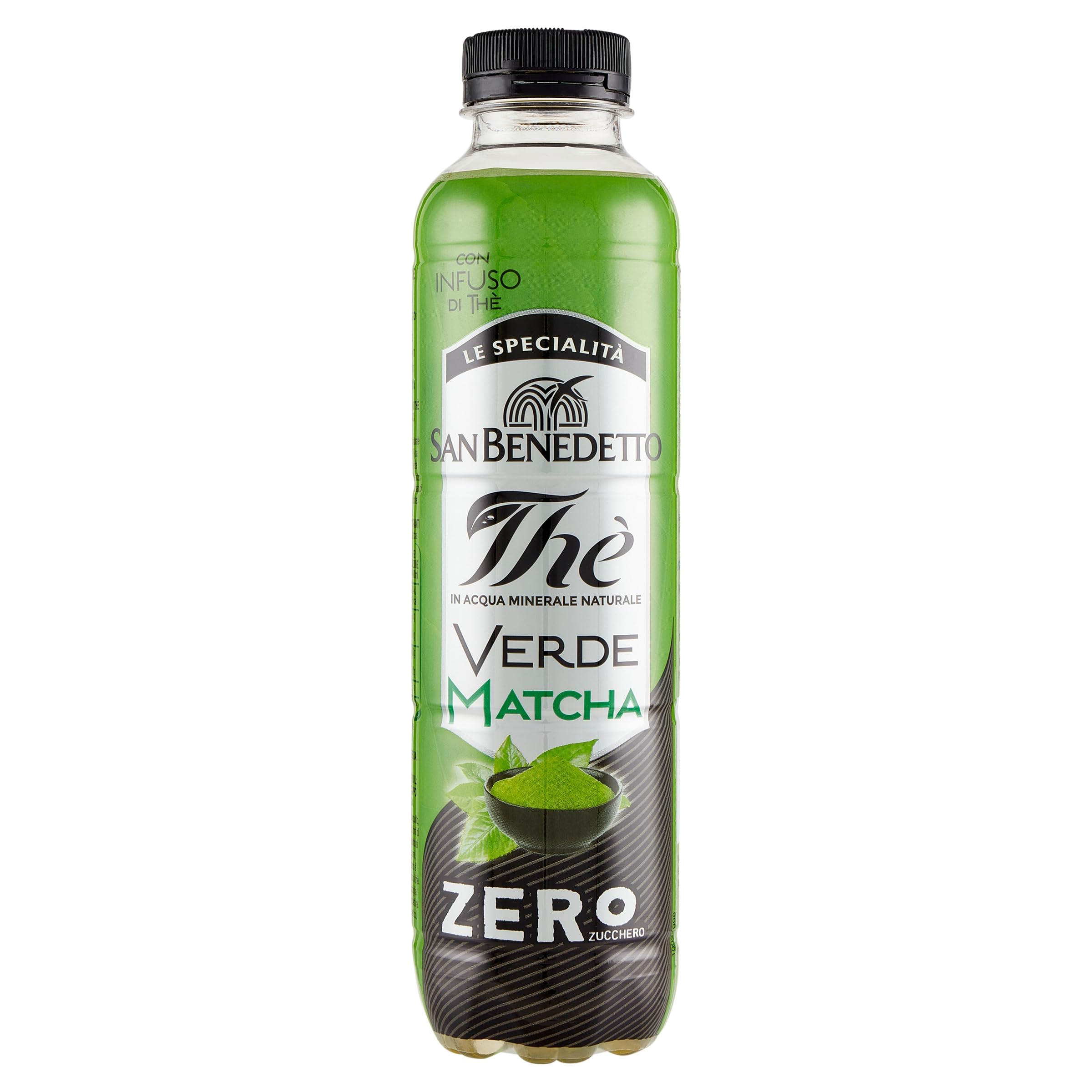 San Benedetto, Thè Verde Matcha Zero Freddo, 400 ml Bevanda Dissetante Analcolica, Tappo Click, Senza Zuccheri, Conservanti e Coloranti