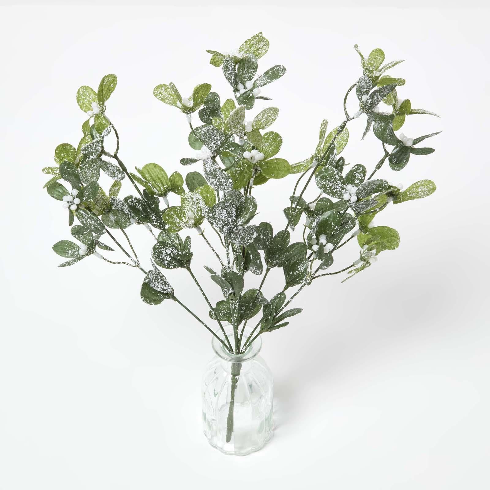 Homescapes Unisex Green Artificial Mistletoe Stem