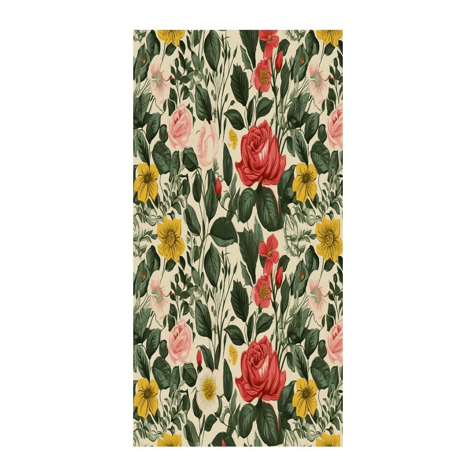 Khauerbc Style Rose Blackout Curtains For Light Filtering Doorway Curtains .Room Divider Curtain As Sliding Door/Closet/Patio。French Door Curtain 70 * 35.4 Inch For Home Decors.
