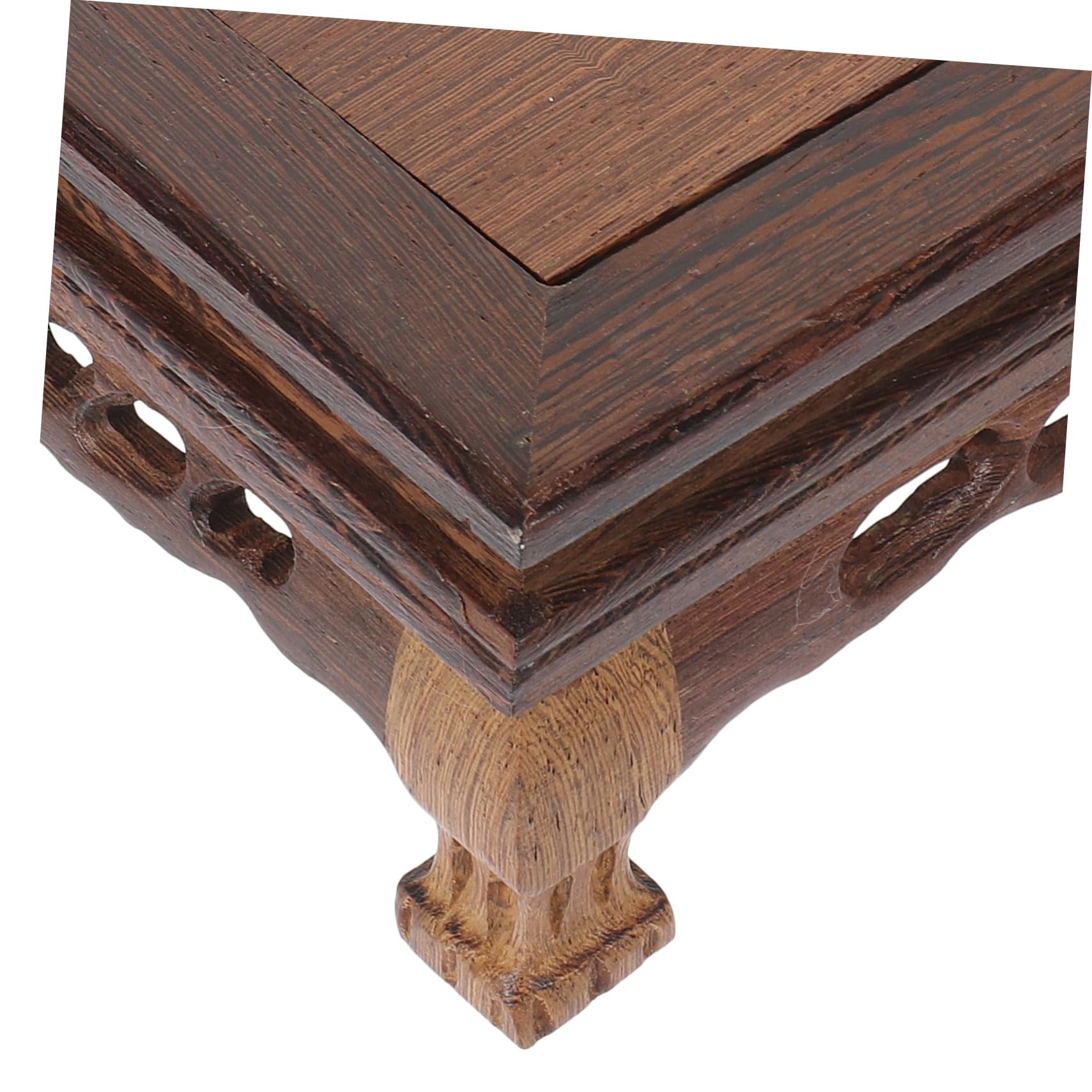 Antiker Präsentationssockel aus Wenge Holz mit Einfachem Design für Dekorative Kunstwerke und Praktische Aufbewahrung im Zuhause
