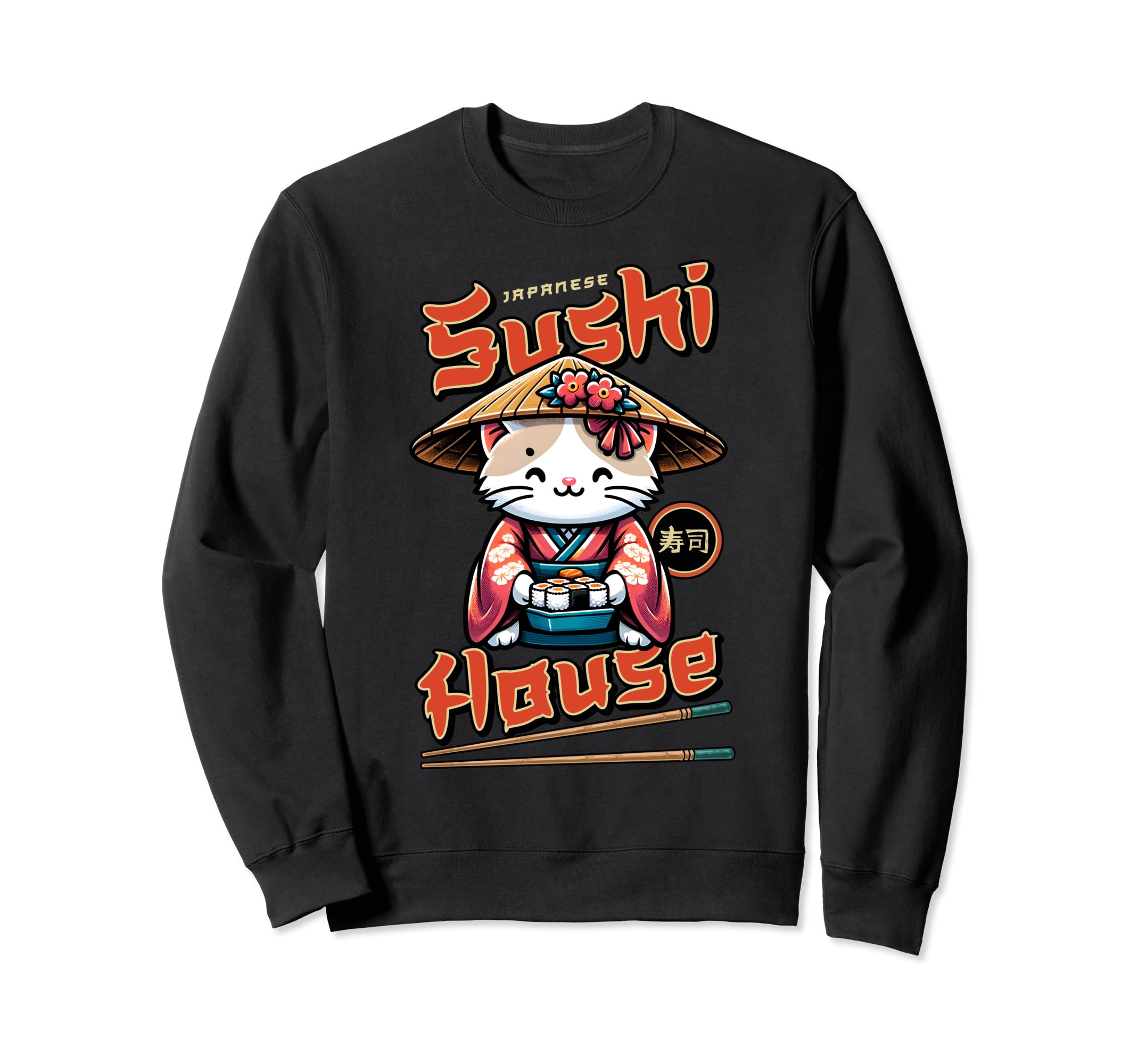 Cool Japanese Stuff Anime Kawaii Cat Sushi Sweatshirt