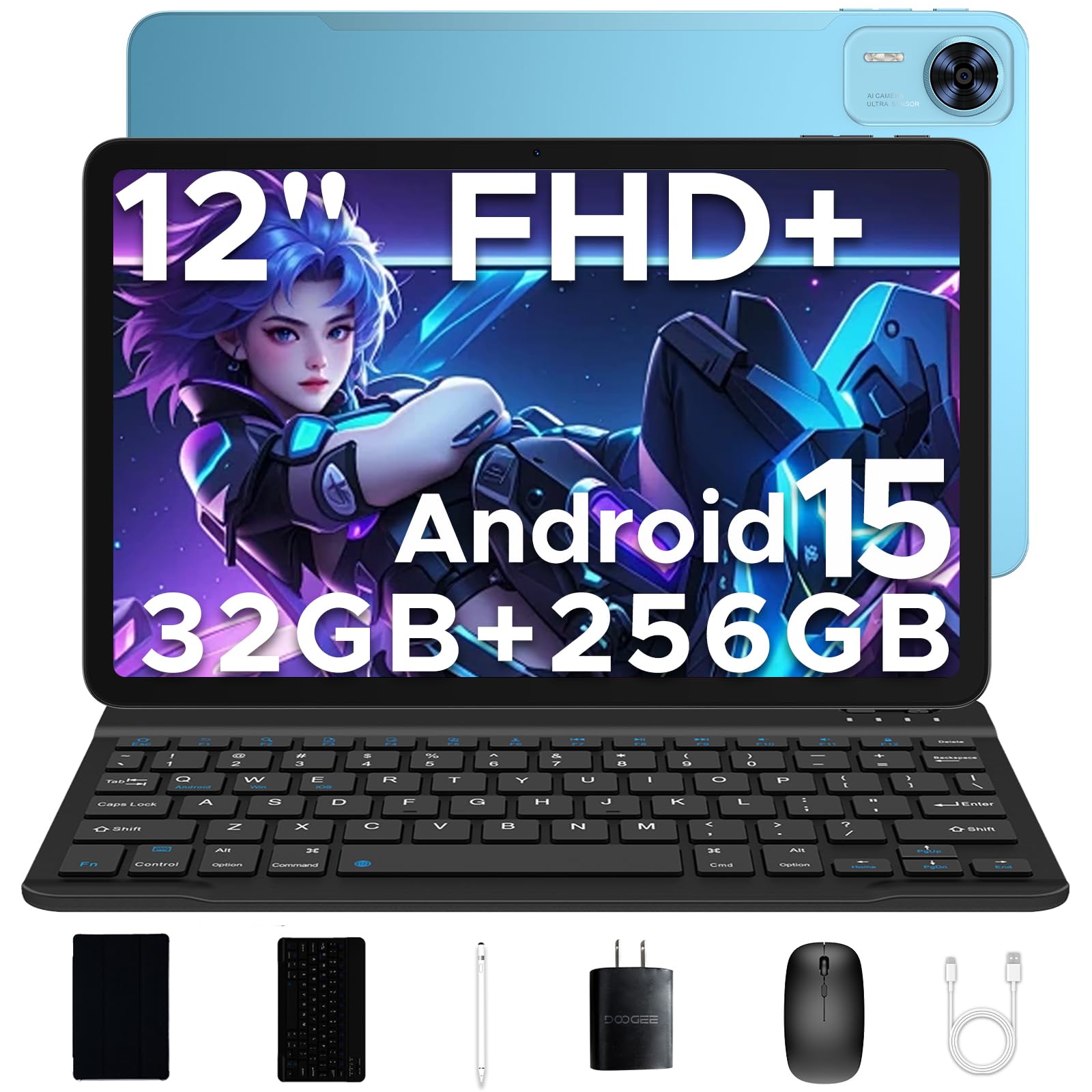 Amazon.com : DOOGEE T36 12 inch Tablet with Keyboard, Android 15