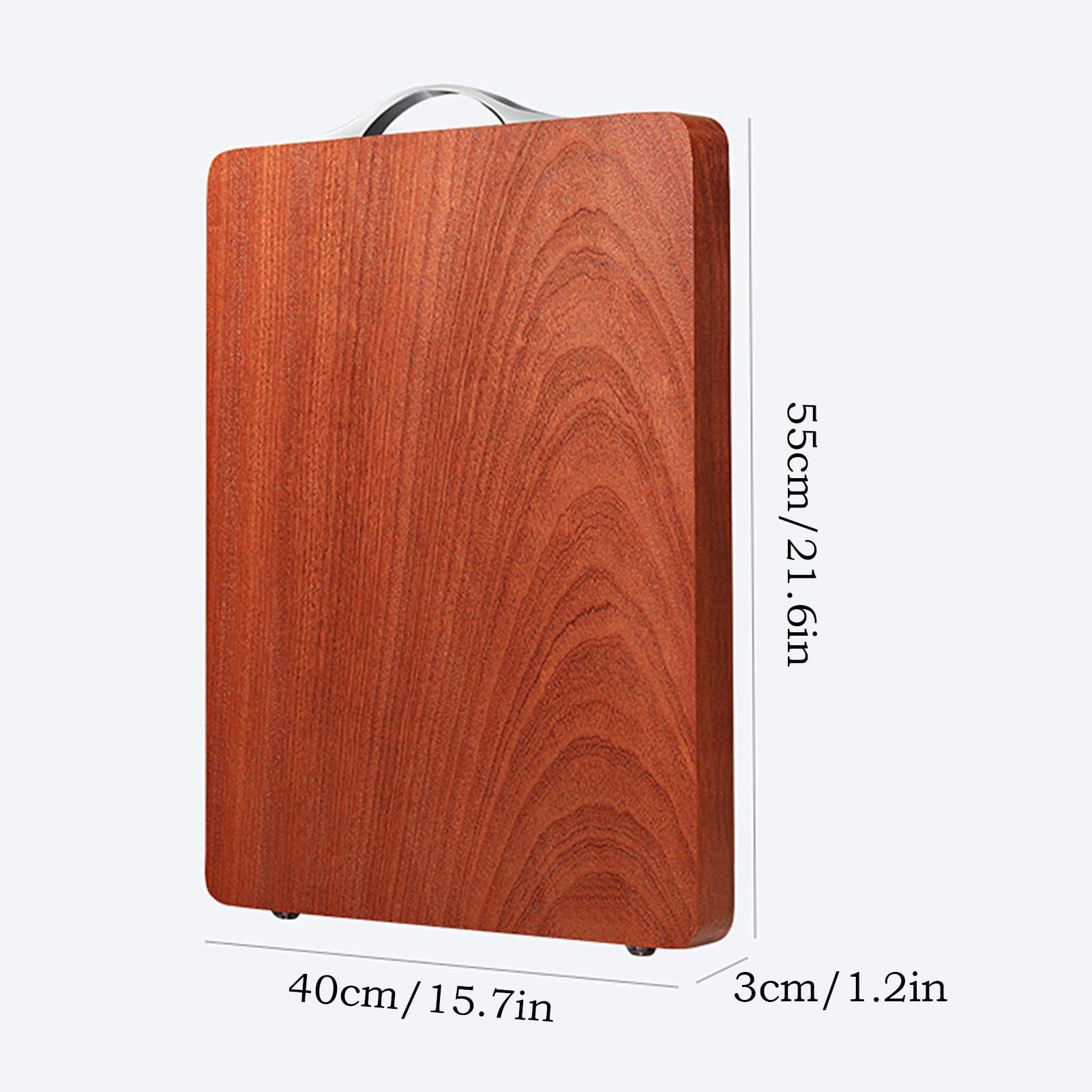 Tablas de cortar de madera de ébano for carne, verduras y frutas. Mango de aleación de aluminio.(21.6 x 15.7 x 1.2in)