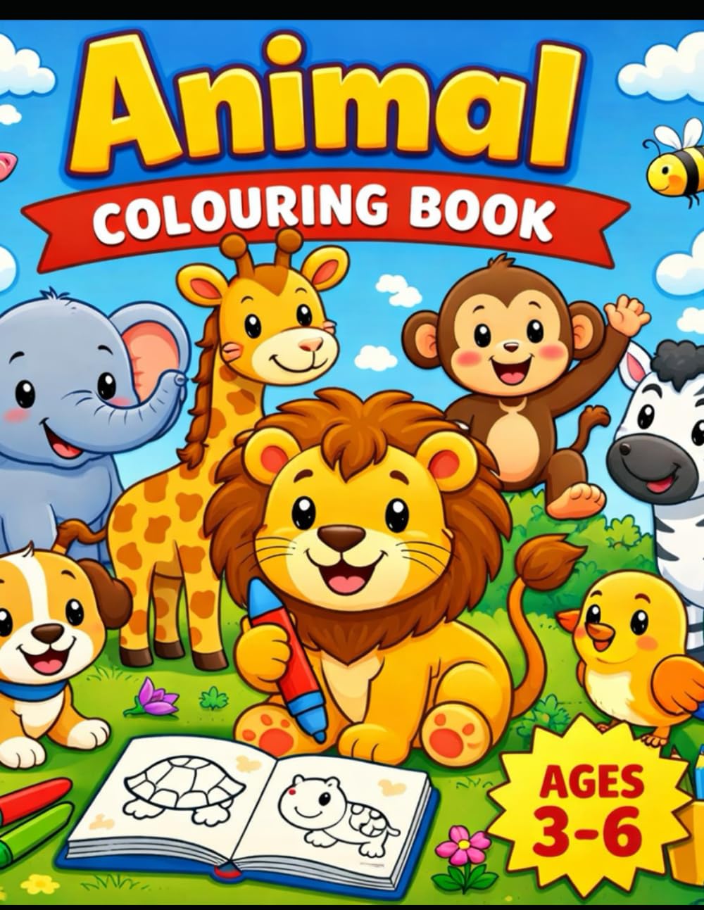Fun Animal Colouring Book for Preschool Kids