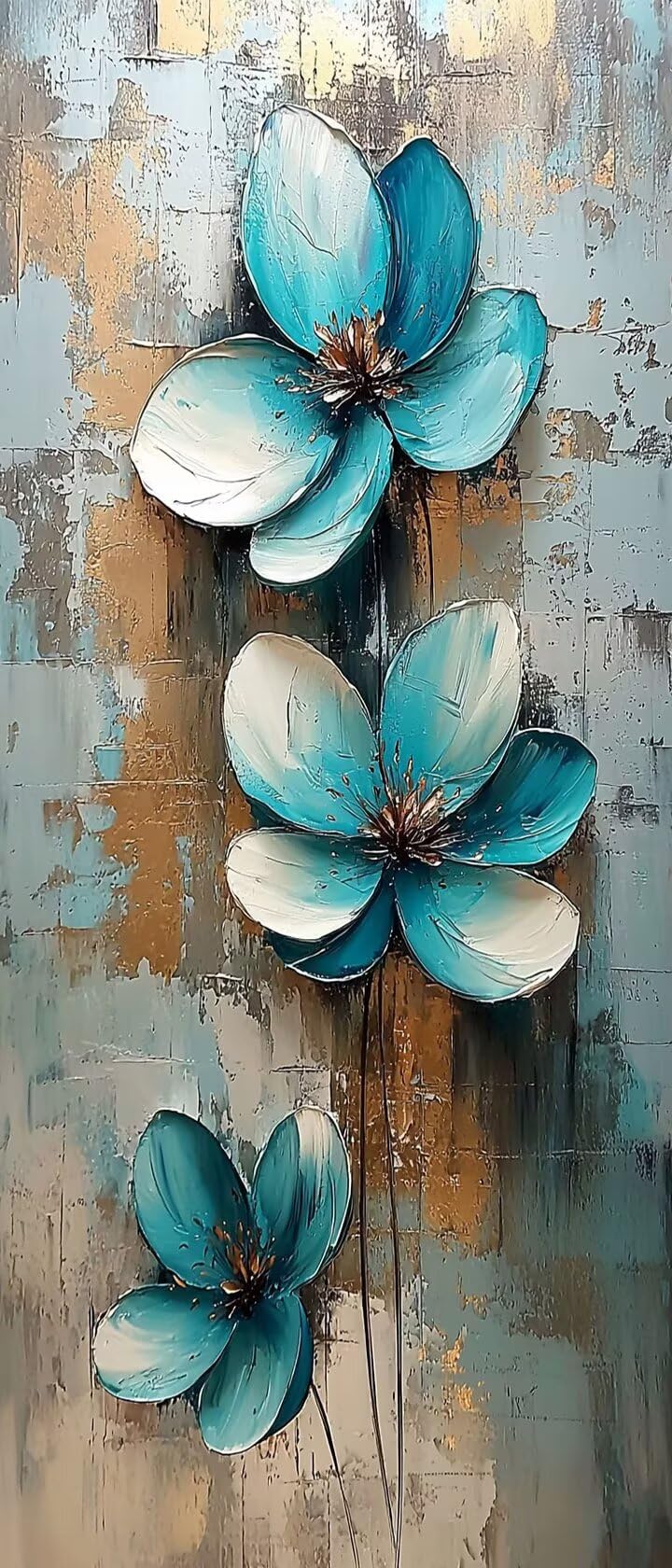 Malen Nach Zahlen 50x150cm Leinwand Weiß Malen Nach Zahlen Erwachsene mit Ohne Rahmen, DIY Kreativ Set für Erwachsene mit Pinseln und Acrylfarbe, Zimmer Deko Blumen1 Landschaft Geschenk, P0M-1031