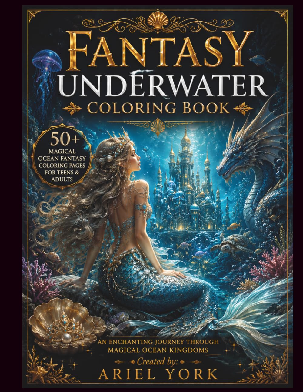 Fantasy Underwater Coloring Book: An enchanting journey through magical ocean kingdoms