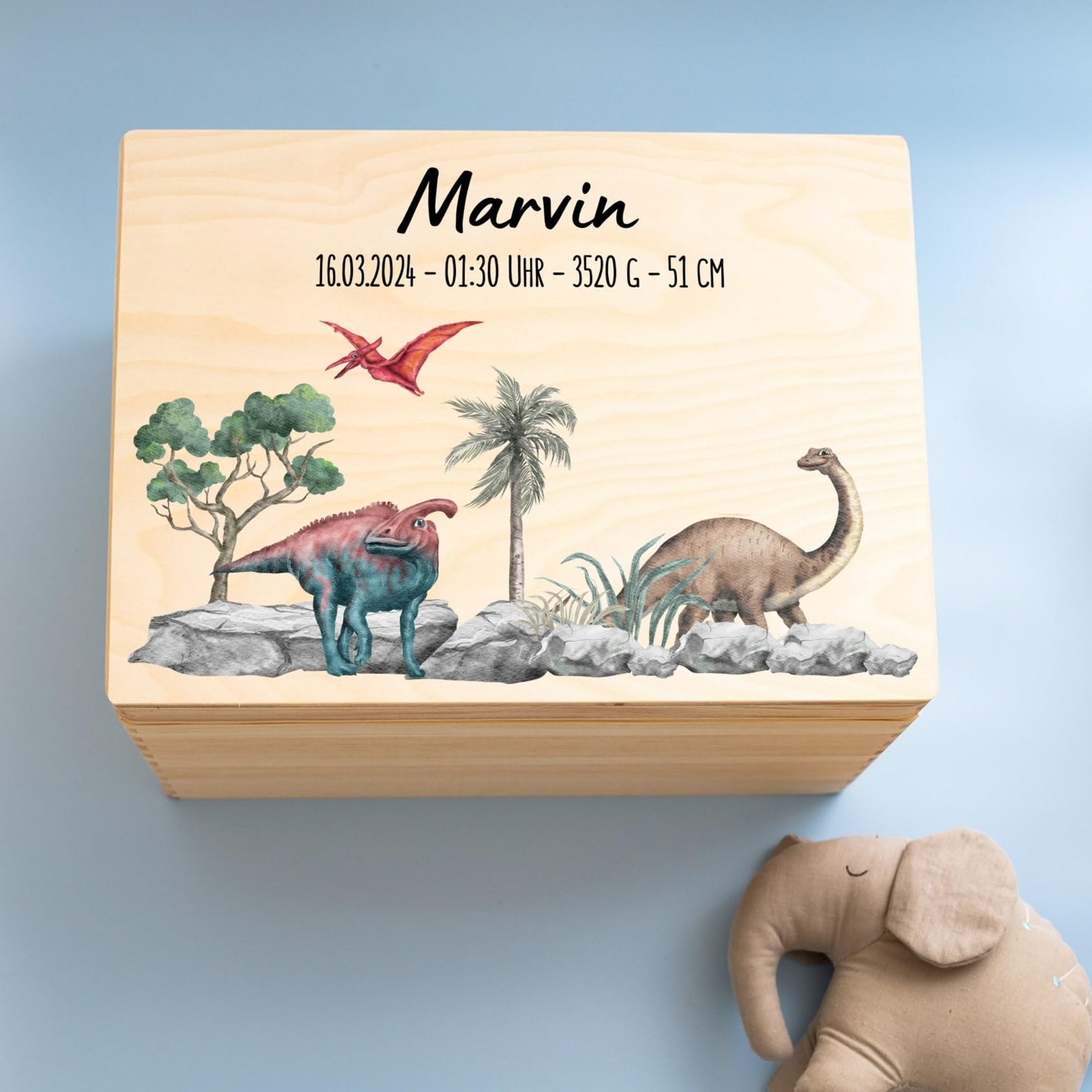 Bärenfreunde Erinnerungsbox Geburt Baby, personalisierte Erinnerungskiste