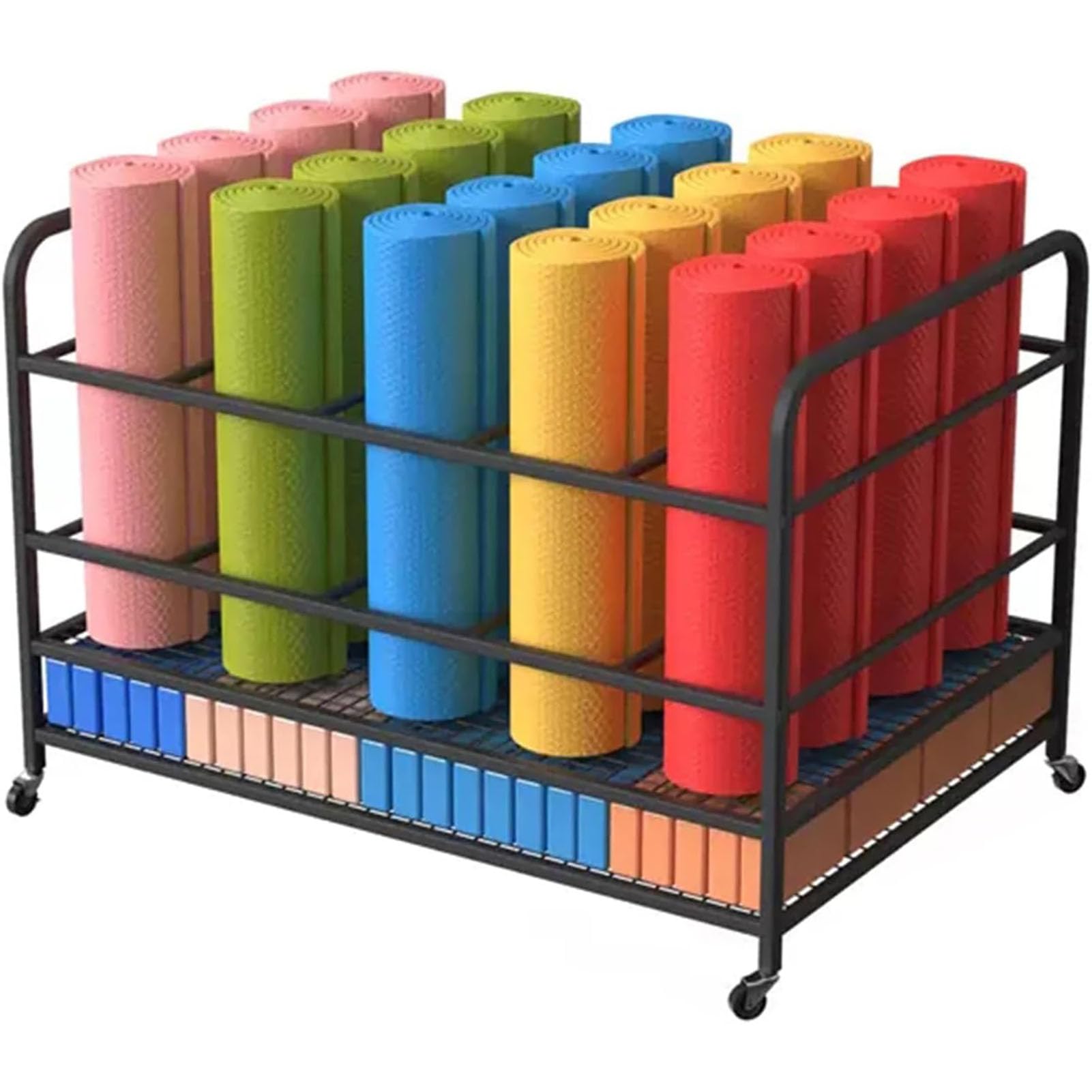 Support de rangement pour tapis de yoga et rouleau en mousse grand format