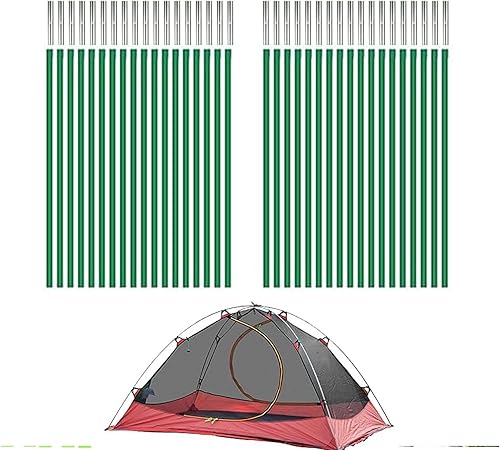 Miniatura 1 de Fercery 17 pulgadas, 36 paquetes, largo aproximadamente 52 pies, diámetro  0.256 in poste de tienda, reemplazo, túnel de cultivo de plantas, postes