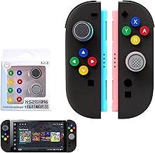 [10 pieces] Nintendo Switch 2 Compatible Analog Stick Cover Sediven Stick Cover Controller Cap Silicone Joystick Cover Joycon Cap Repair Replacement Cover Design (Color)