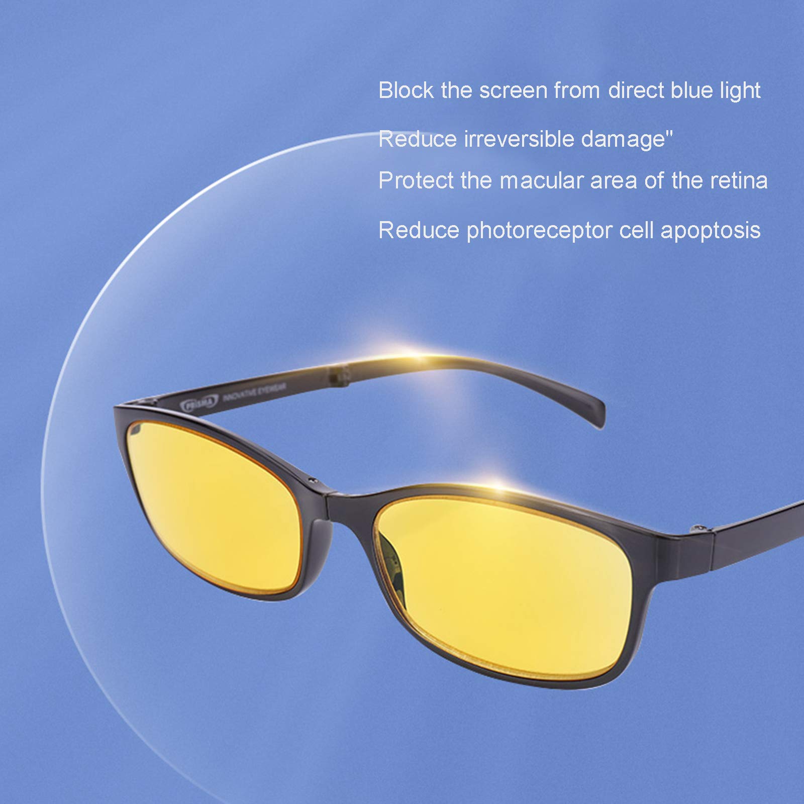 Eye-Pocket Faltbare Lesebrille Mit Mini Etui | Stilvolles Klappbares Design Für Herren Und Damen HD Anti-Blaulicht-Augenschutz,Anti-Blaue Lesebrille,+2.5