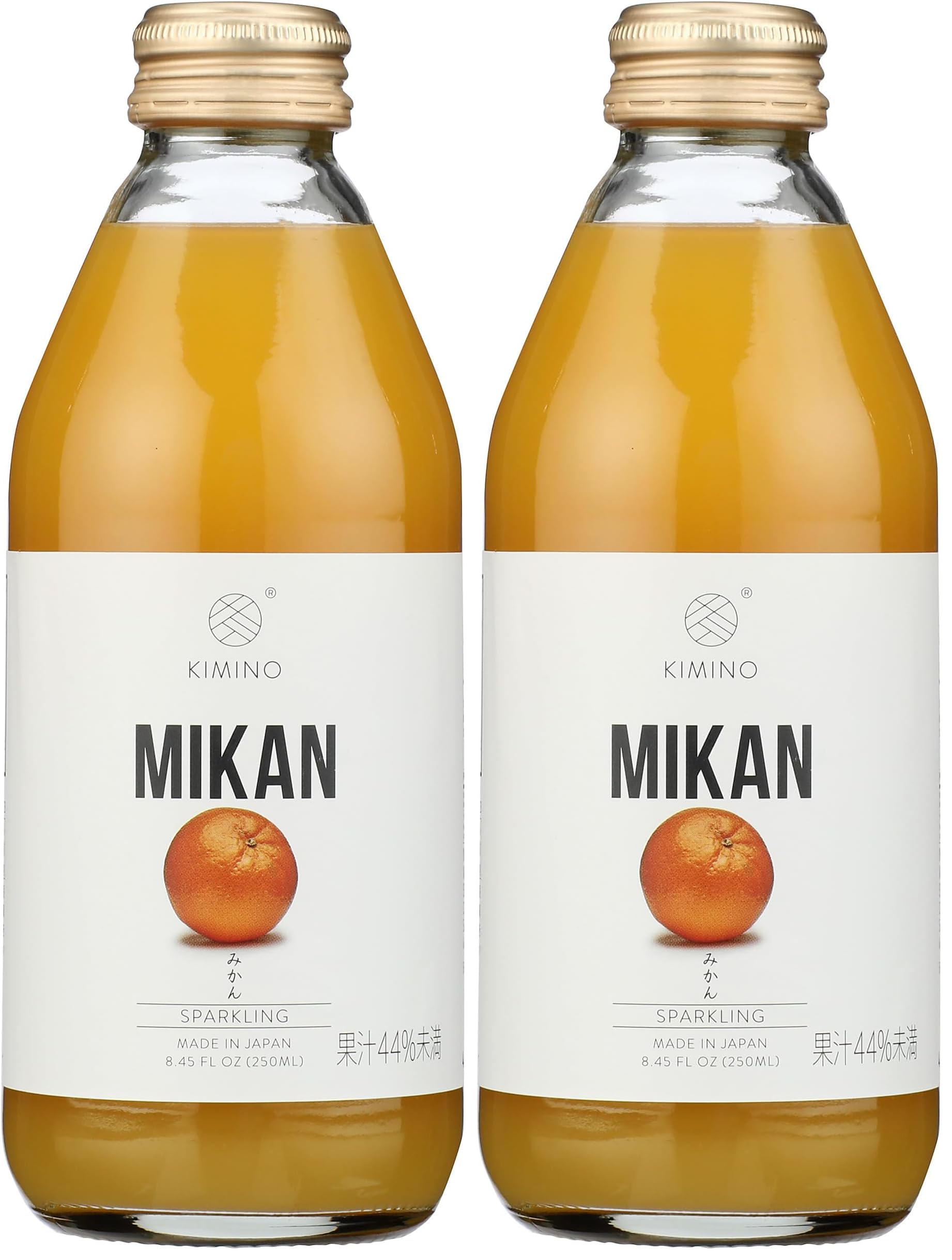 KIMINO DRINKS Sparkling Mikan Juice, 8.45 Fl Oz (Pack of 2)