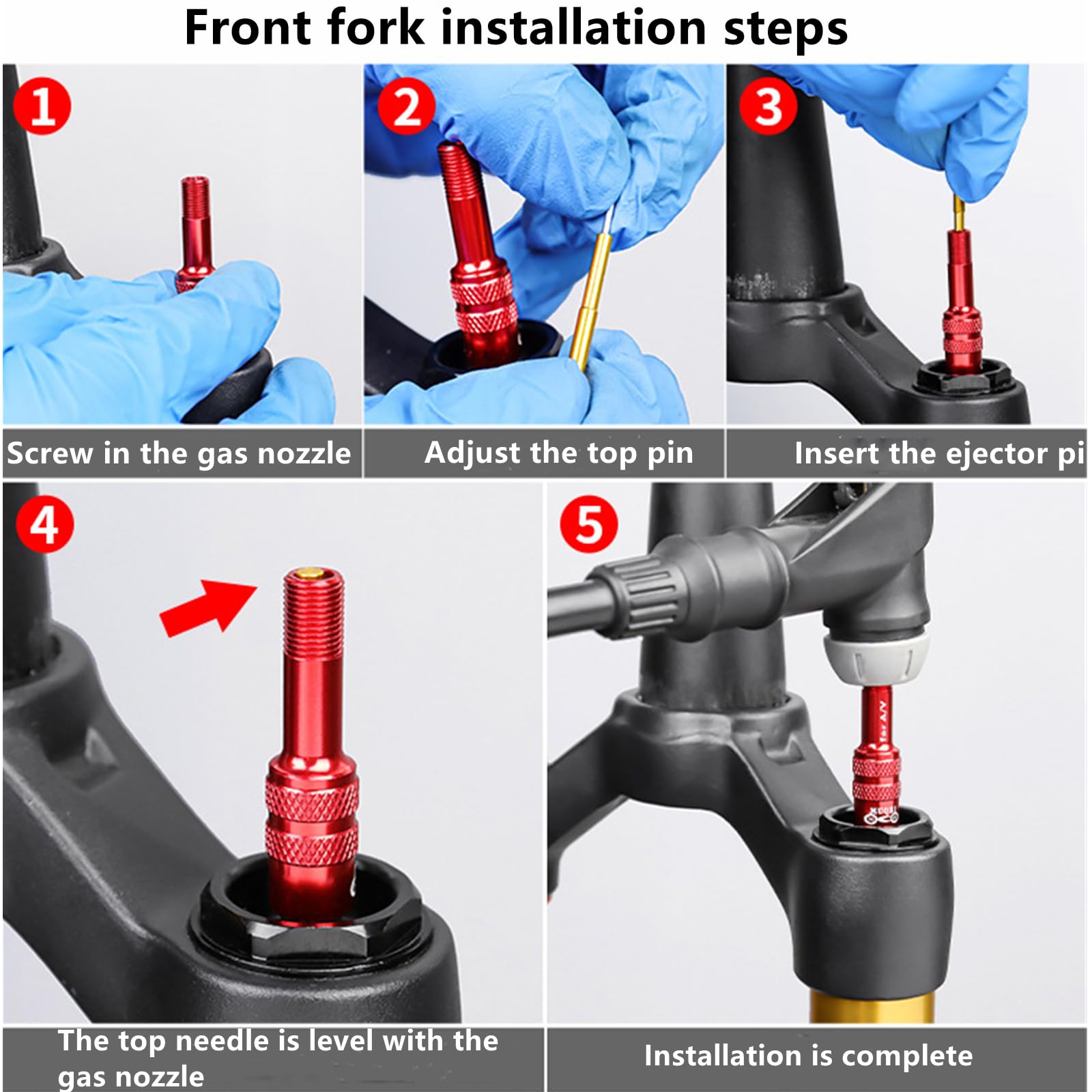 Bike Fork Valve Adapter Bike Pump Adaptor, Shock Pump Valve Adapter - Image 4