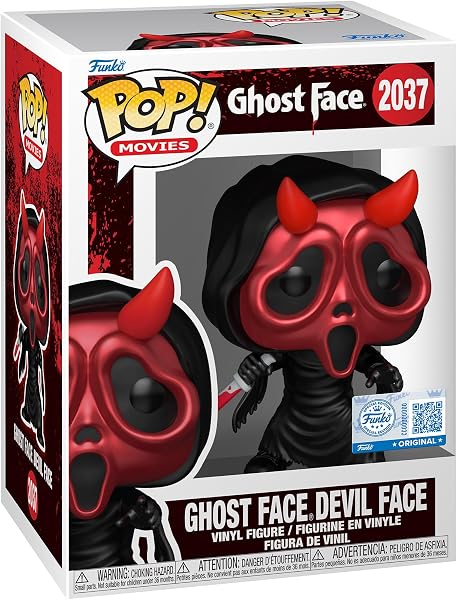 Funko Pop! Vinyl: Ghost Face - Devil Mask - Metallic - Exclusivité Amazon - Figurine en Vinyle à Collectionner - Idée de Cadeau - Horror Fans - 1