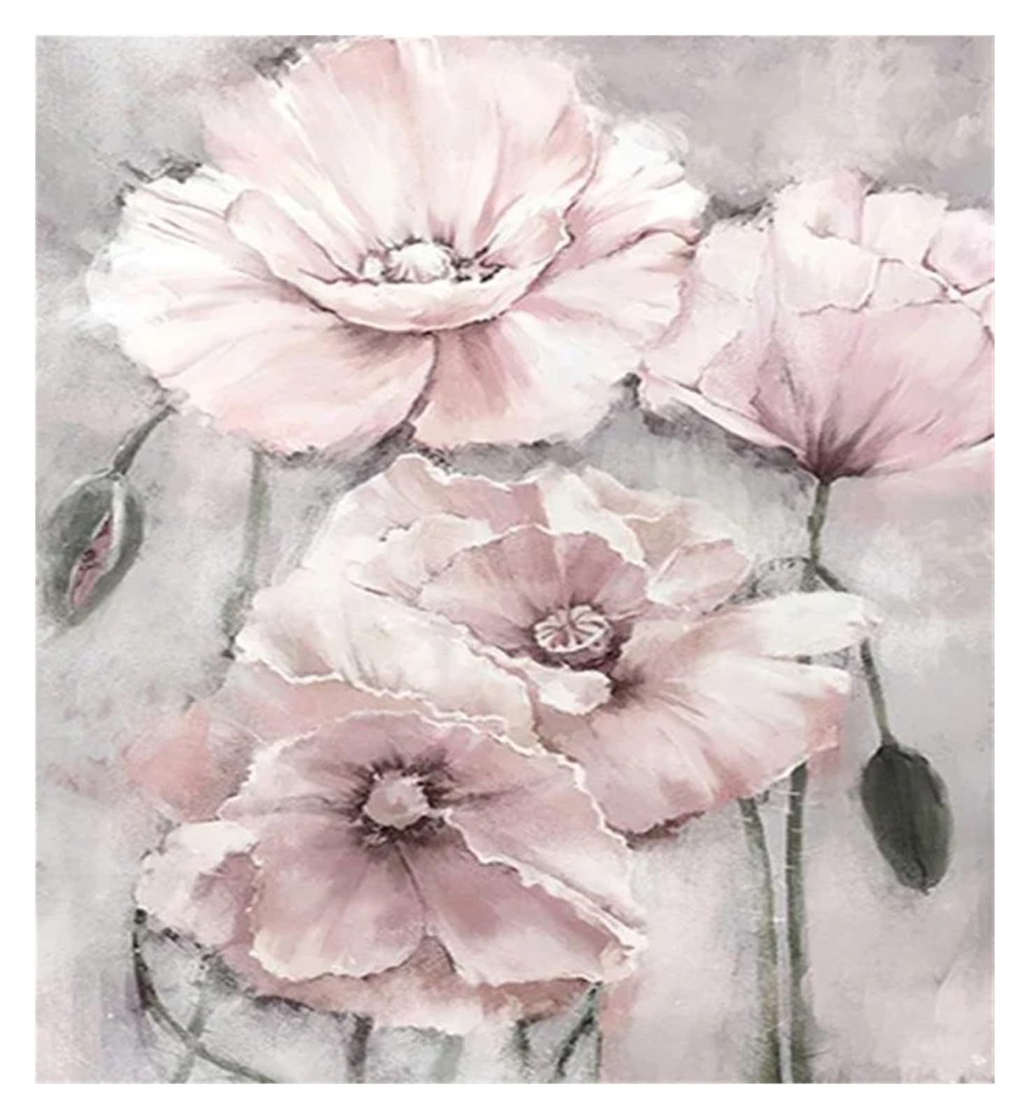 Xenite O Wall Art Canvas Prints Pink Peony Flowers Paintings Posters Pot Culture Plants Posters And Prints Nordic Pastoral Canvas Wall Art Decor Picture Room(,40X50cm)