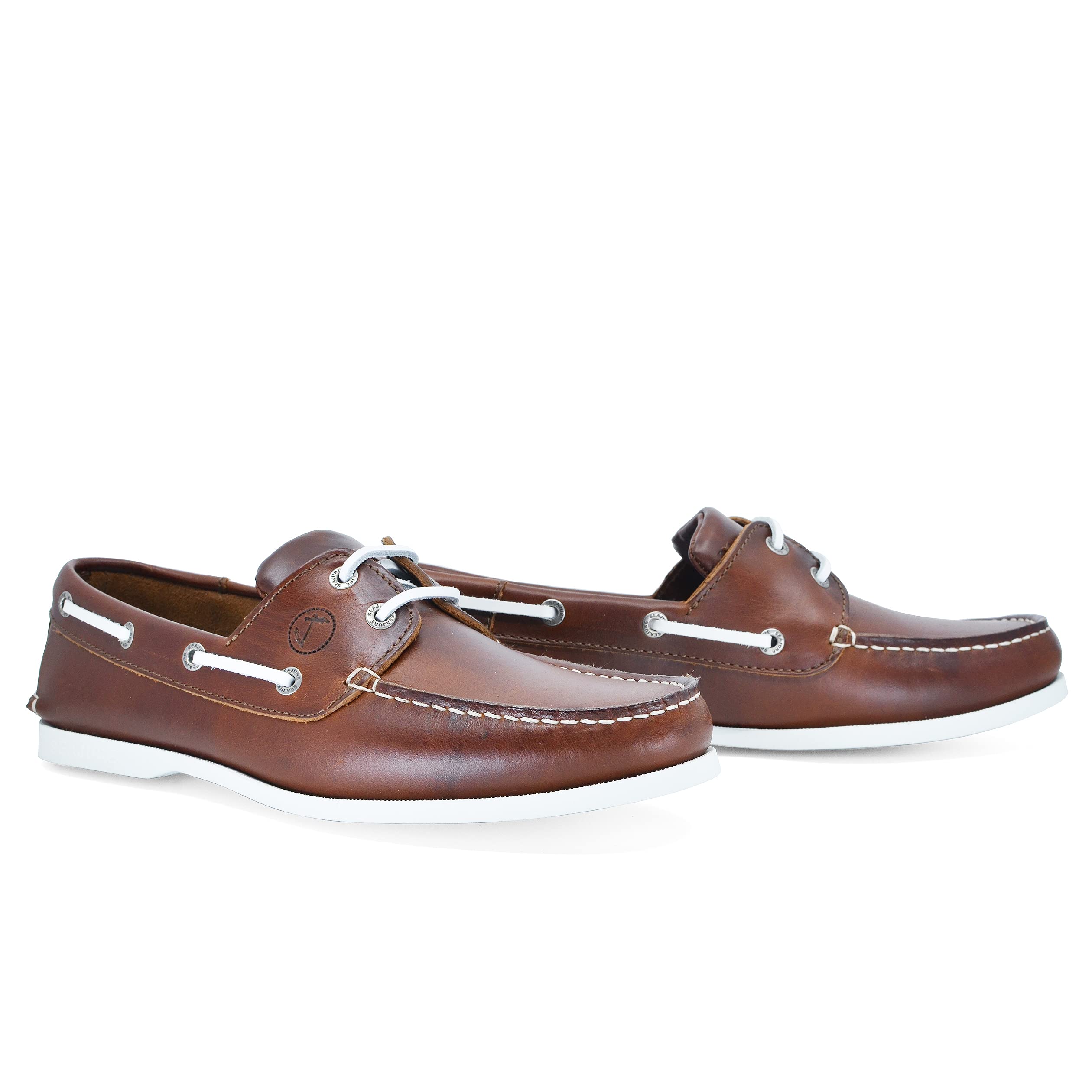 Chaussures Bateau pour Femme Silistar Cuir Marron