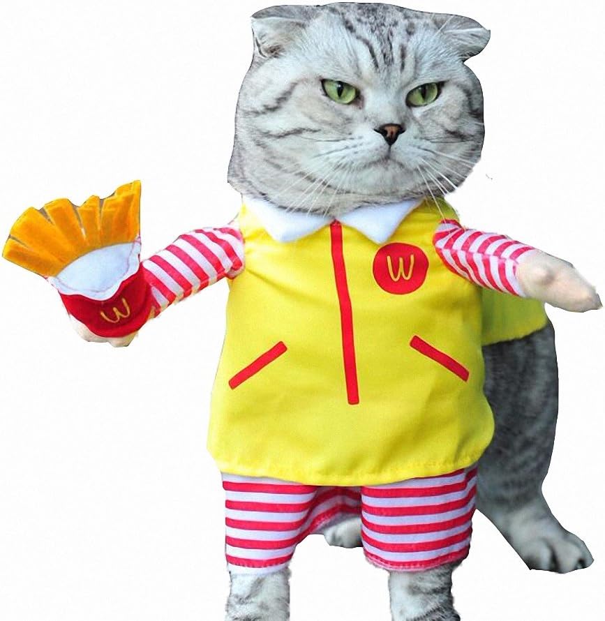 Proomi Funny Dog Cat Uniform Pet Clothes Costume Dress Cosplay for Party