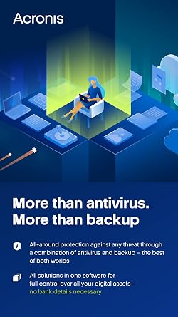 Acronis Cyber Protect Home Office (formerly Acronis True Image) | Advanced Version | 1 PC/Mac | Personal cyber protection | Local backup, anti-ransomware, anti-malware | 500GB cloud storage | 1-year