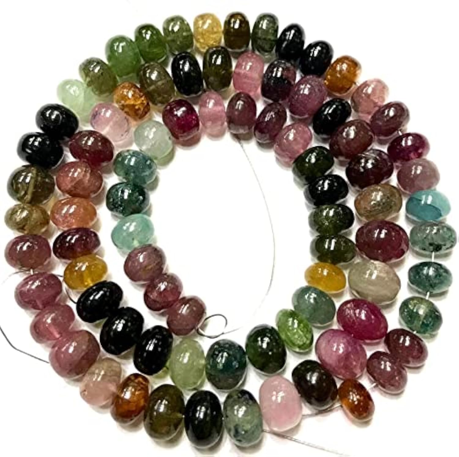 Tourmaline naturelle en perles lisses de 6mm pour l'enfilage de colliers