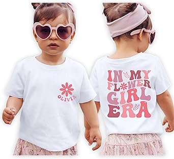 UrbanNEST Custom in My Flower Girl Era Shirt, Personalized Shirts for Kids, Flower Girl Gifts for Little Girls, Wedding Party