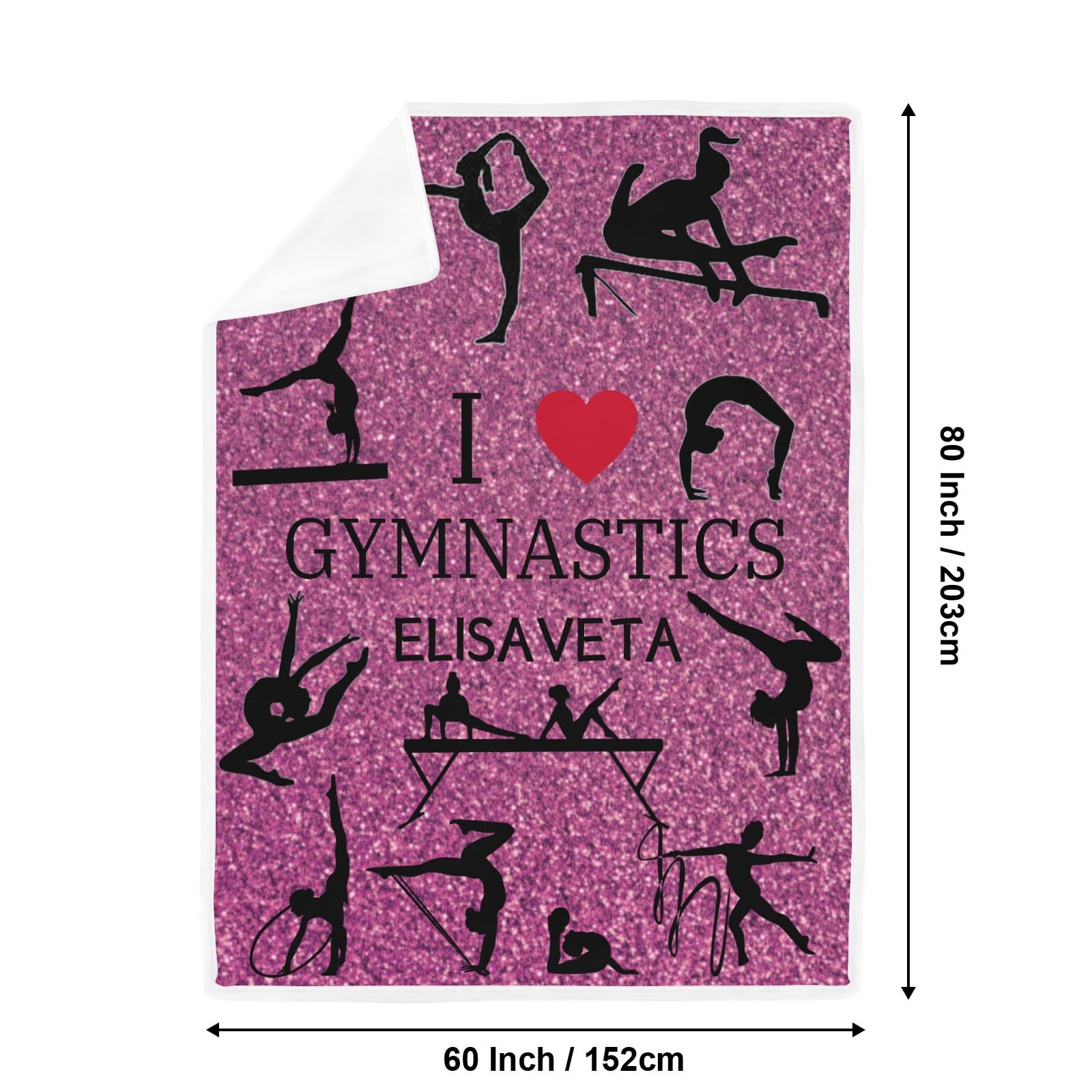 GoTussWO Custom Pink Purple Glitter lanket That Stays Cool All Night, Cooling Bedding for Hot Sleepers,30x40Inch