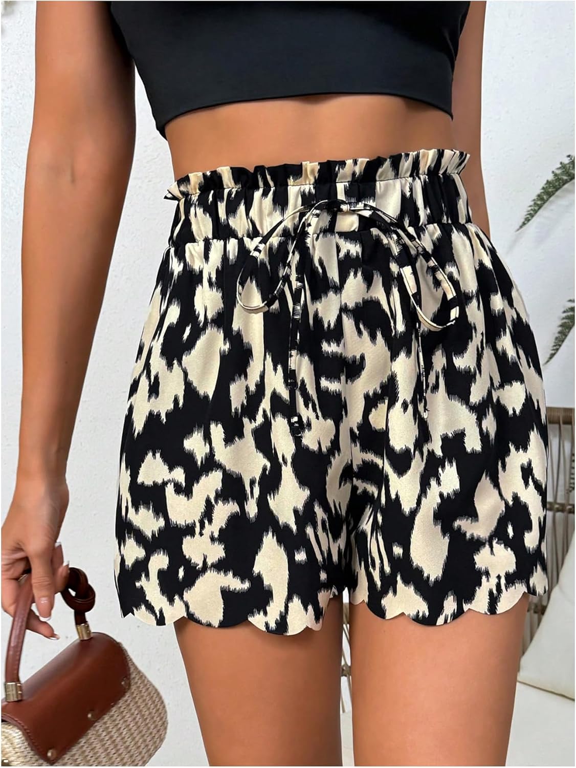 Women's Graphic Shorts Drawstring Waist Wide Leg Vacation Casual Shorts - Image 5