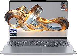 Lenovo ThinkBook 16 G7 ARP Business Laptop, AMD Ryzen 5-7535HS, 32 GB DDR5 RAM, 1 TB PCIe SSD, 16" WUXGA Display, AMD Radeon 660M Graphics, Deutsches Tastatur-Layout, Windows 11 Pro, Arctic Grey