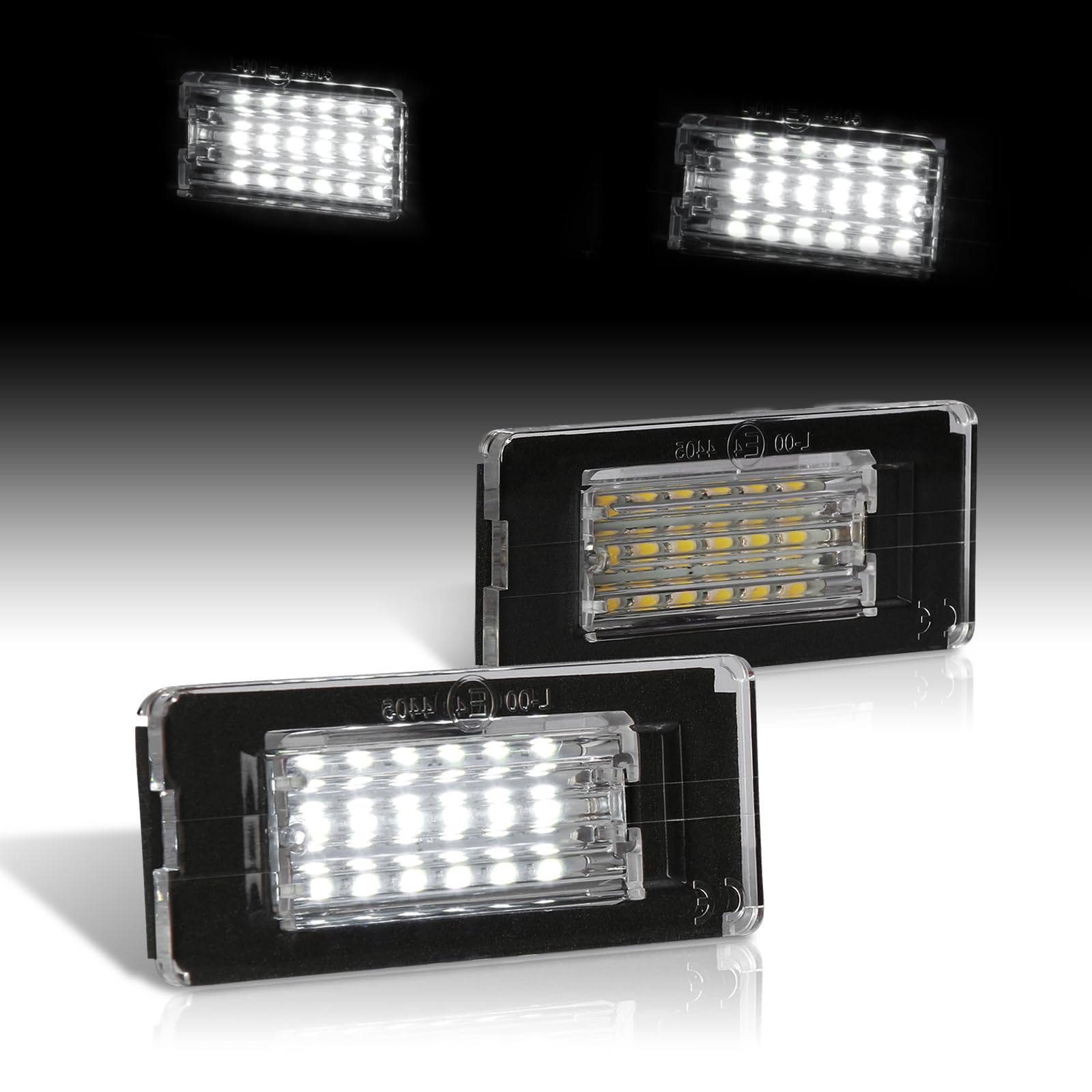 AJP Distributors Bright White SMD LED Rear Bumper License Plate Lights Assembly Tag Lamps Pair Set Compatible/Replacement For Mini Cooper R56 R57 R58 R59 2007 2008 2009 2010 2011 2012 2013 2014 2015